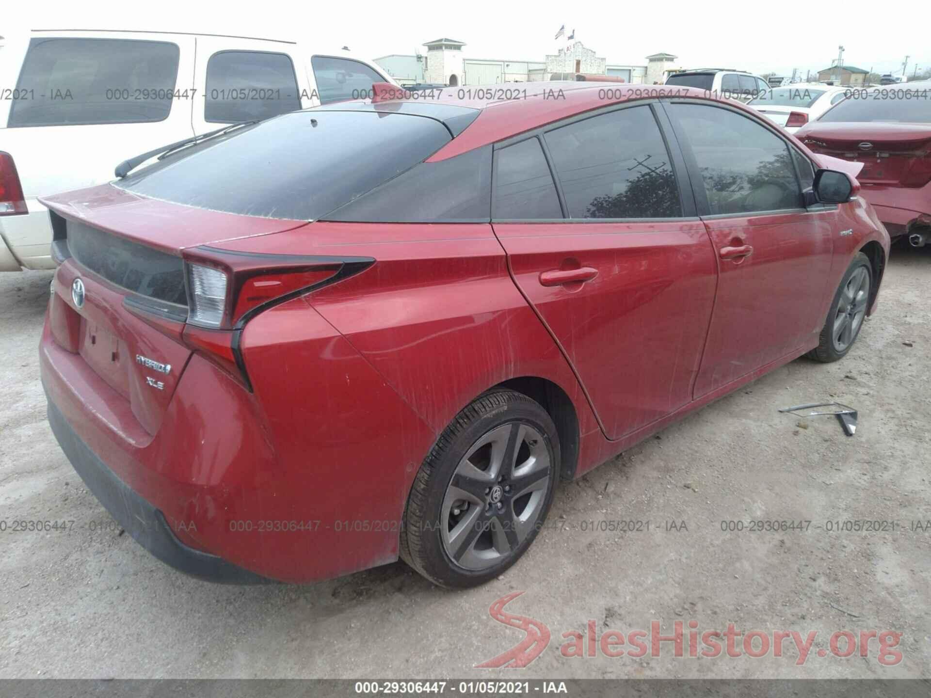 JTDKARFU5K3072138 2019 TOYOTA PRIUS