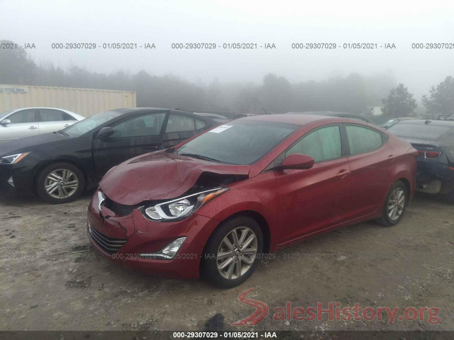 5NPDH4AE6GH767165 2016 HYUNDAI ELANTRA