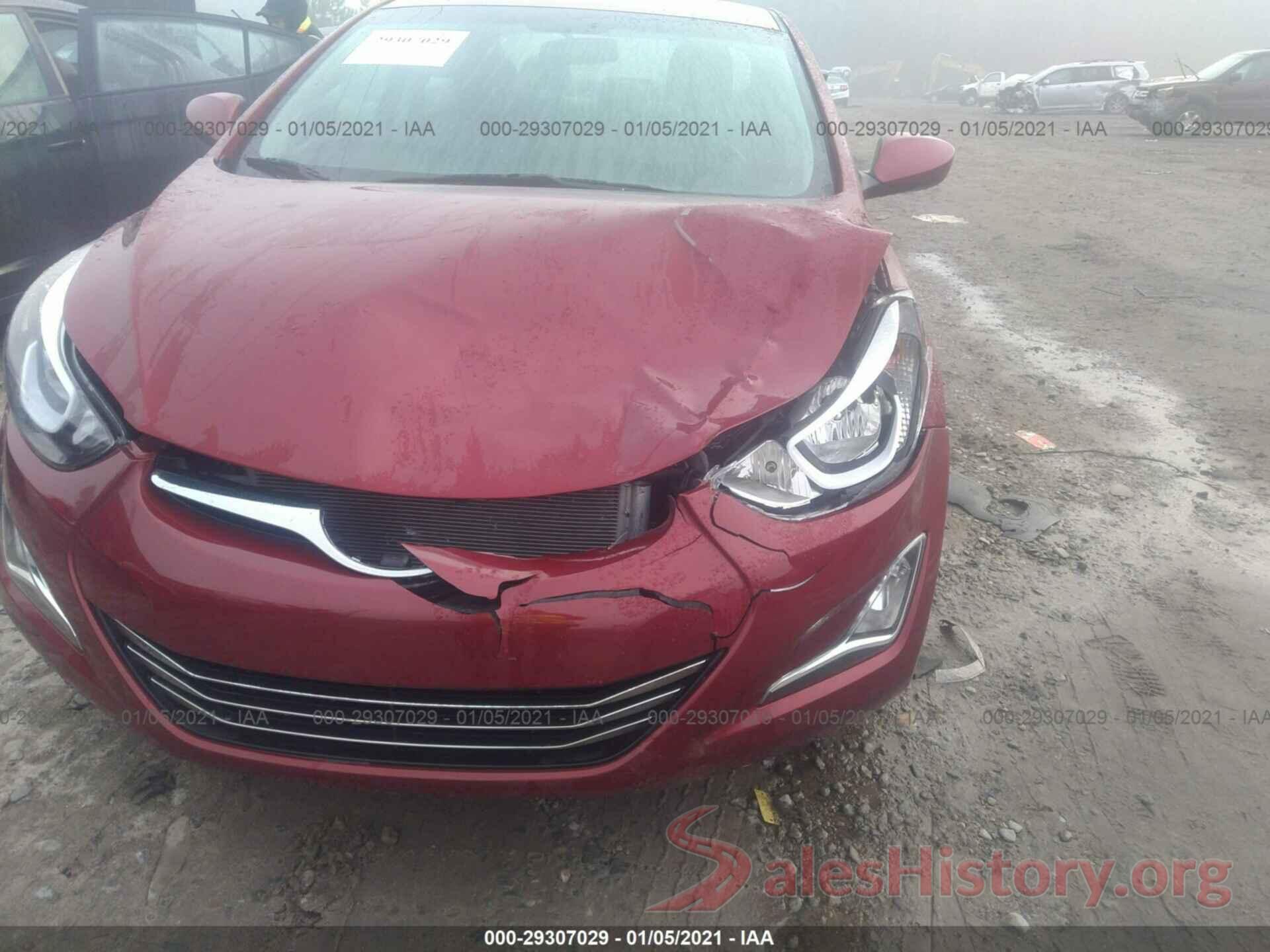 5NPDH4AE6GH767165 2016 HYUNDAI ELANTRA