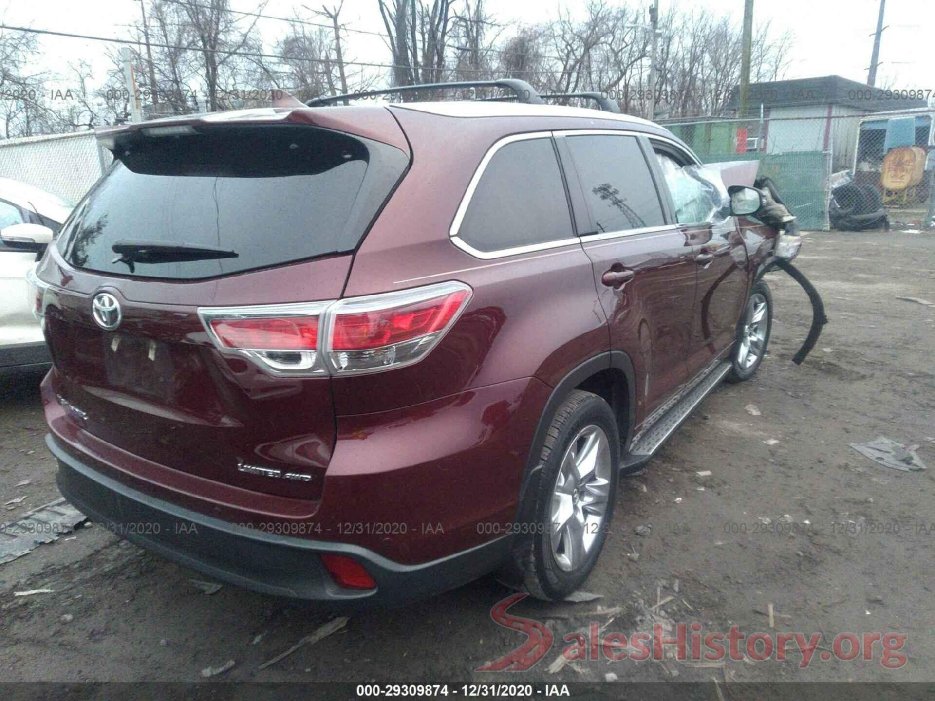 5TDDKRFH7GS290211 2016 TOYOTA HIGHLANDER