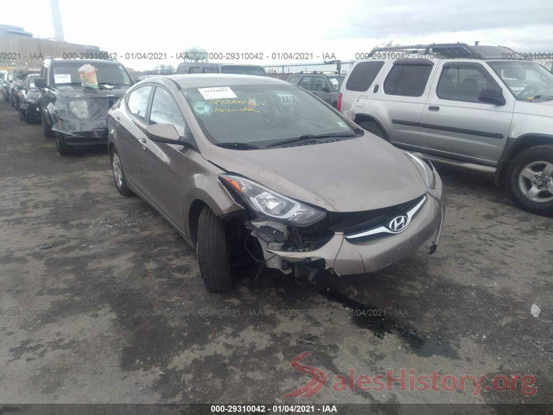 5NPDH4AE3GH771917 2016 HYUNDAI ELANTRA