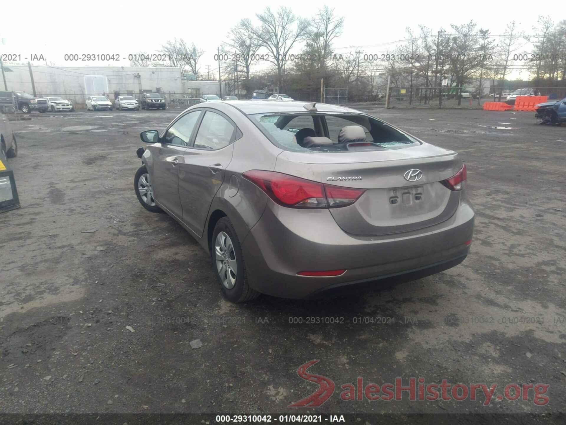 5NPDH4AE3GH771917 2016 HYUNDAI ELANTRA