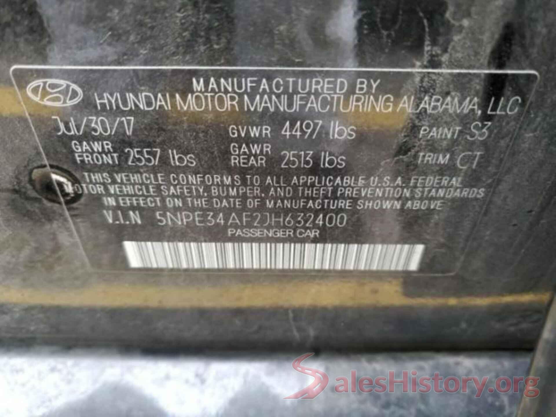 5NPE34AF2JH632400 2018 HYUNDAI SONATA