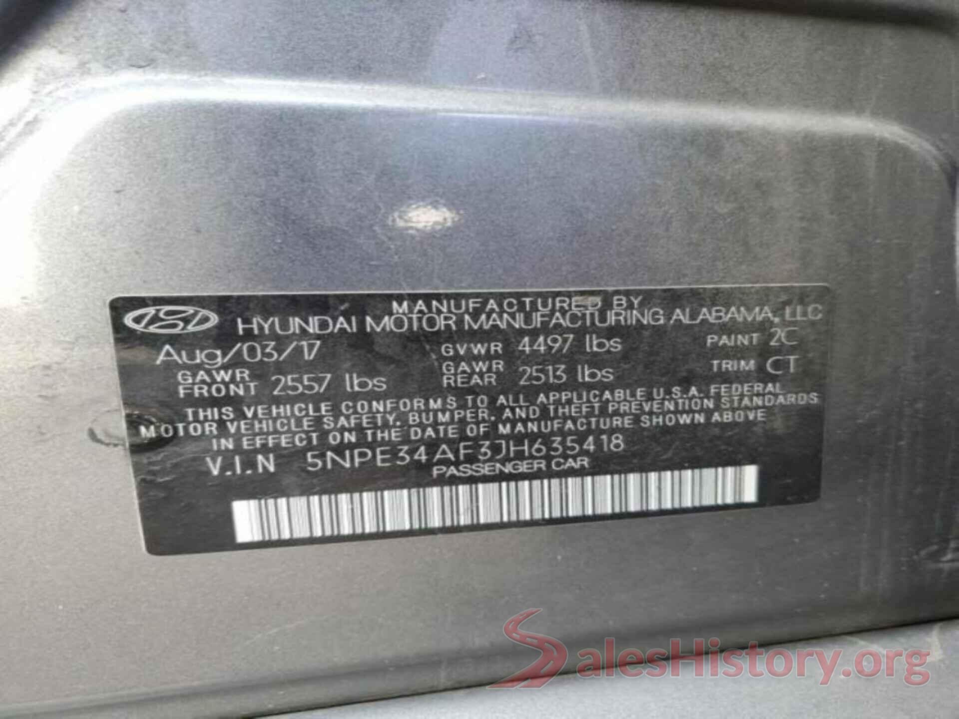 5NPE34AF3JH635418 2018 HYUNDAI SONATA