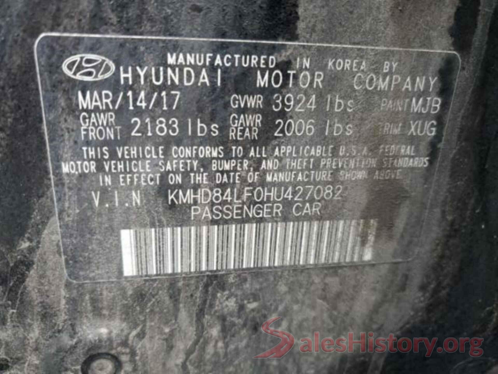 KMHD84LF0HU427082 2017 HYUNDAI ELANTRA