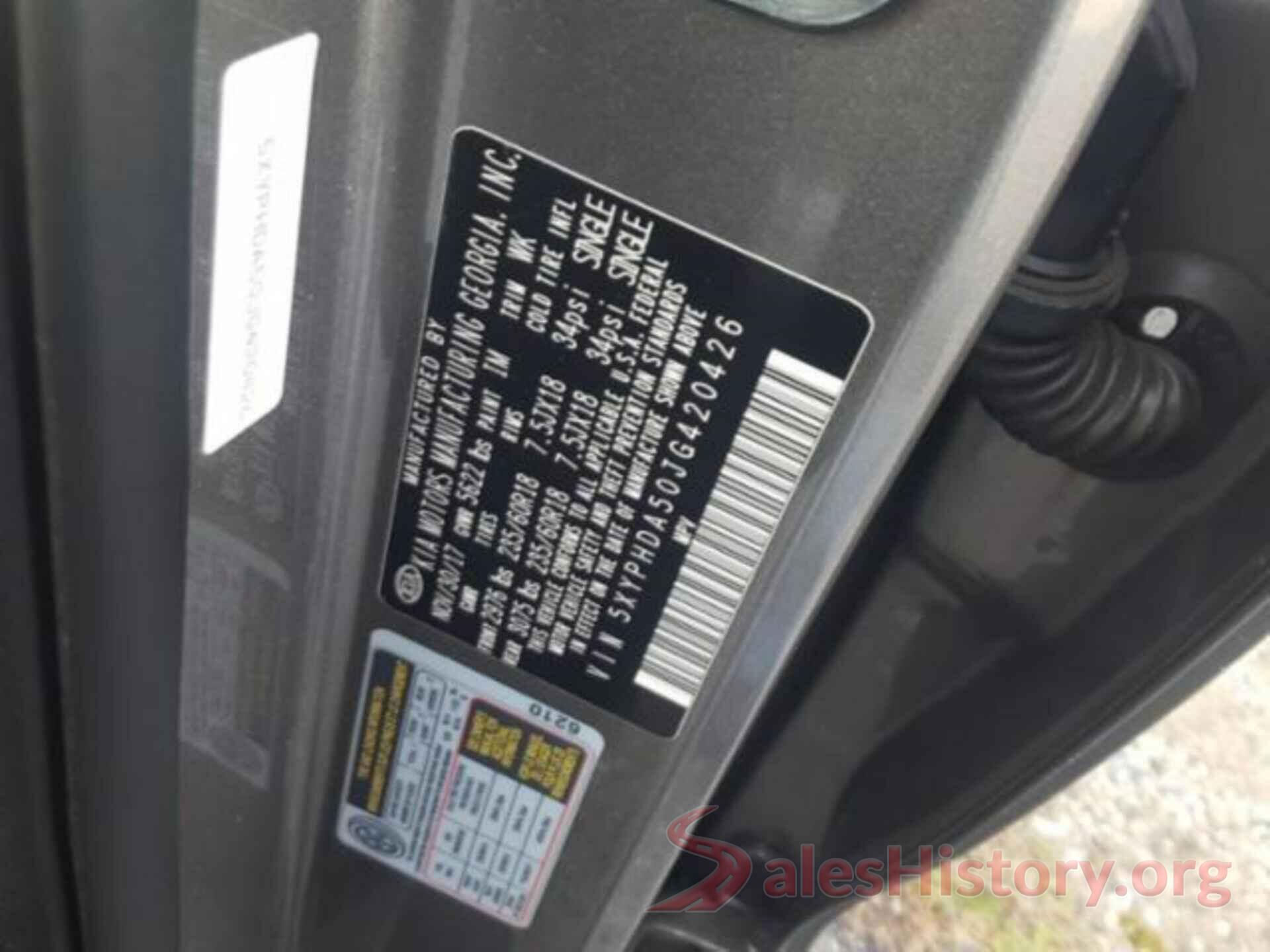 5XYPHDA50JG420426 2018 KIA SORENTO