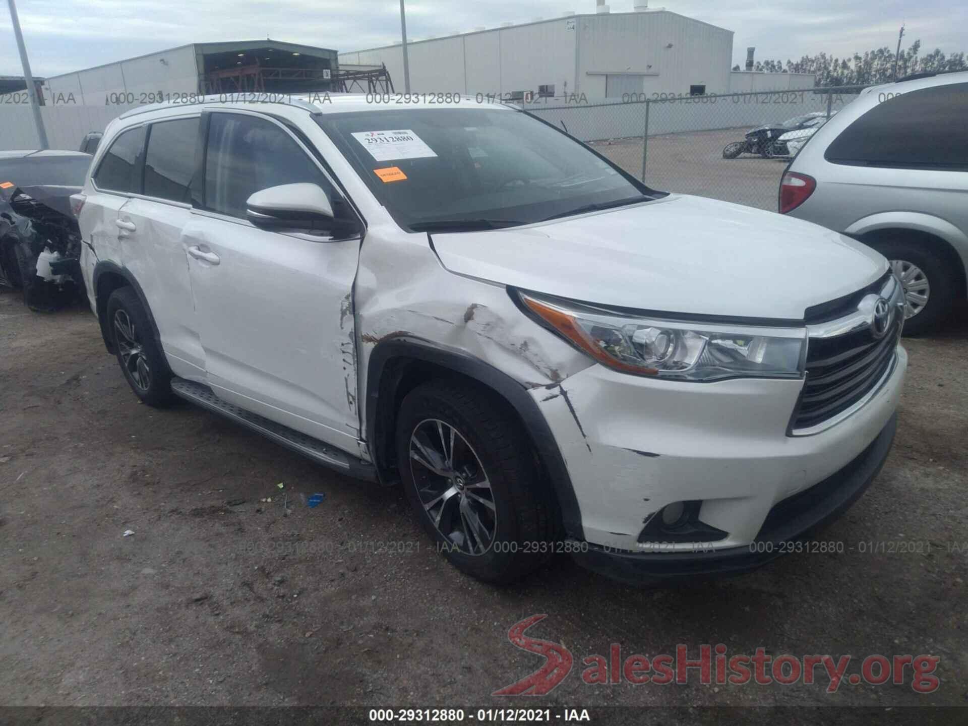 5TDKKRFH6GS132756 2016 TOYOTA HIGHLANDER