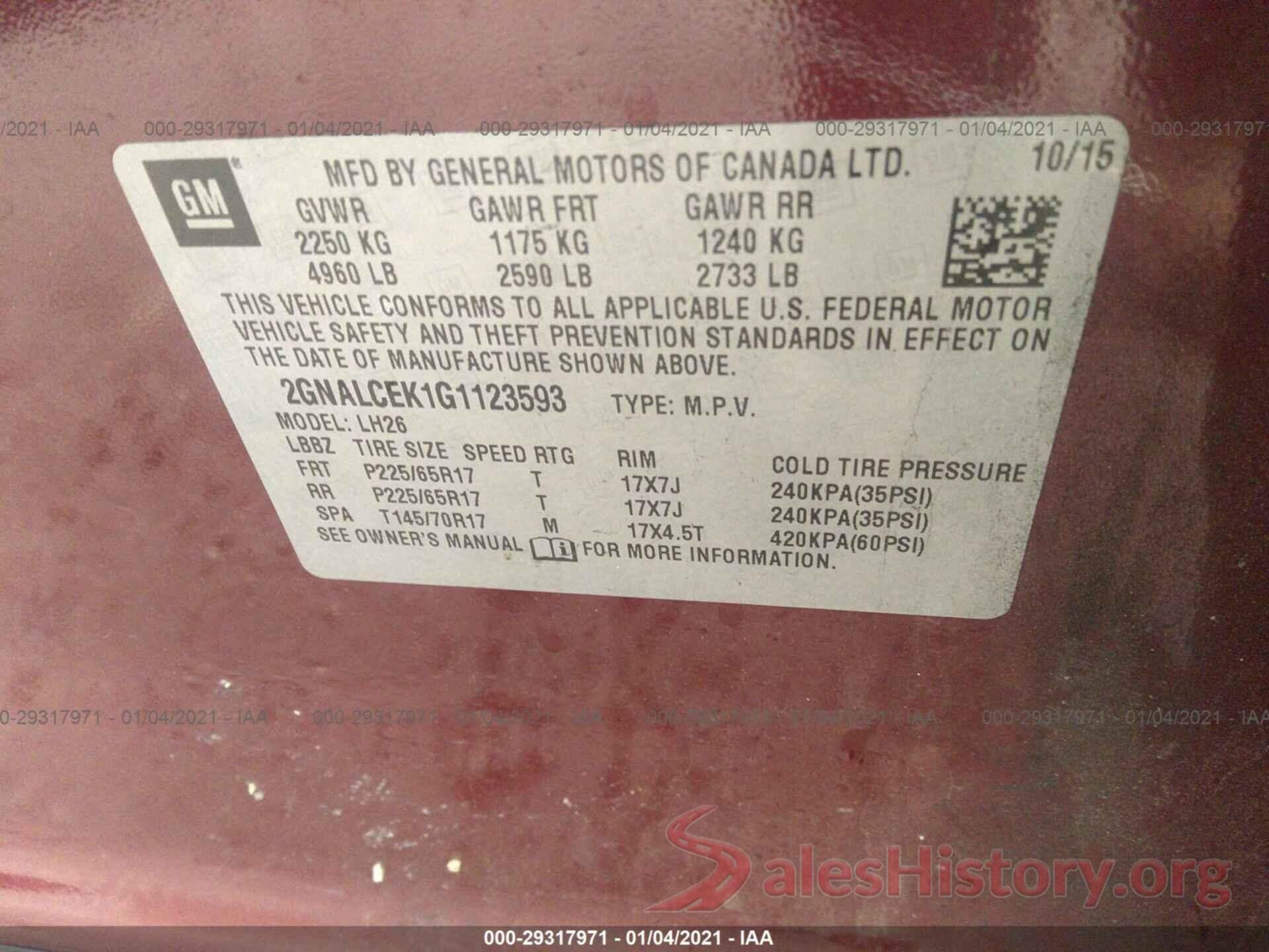 2GNALCEK1G1123593 2016 CHEVROLET EQUINOX