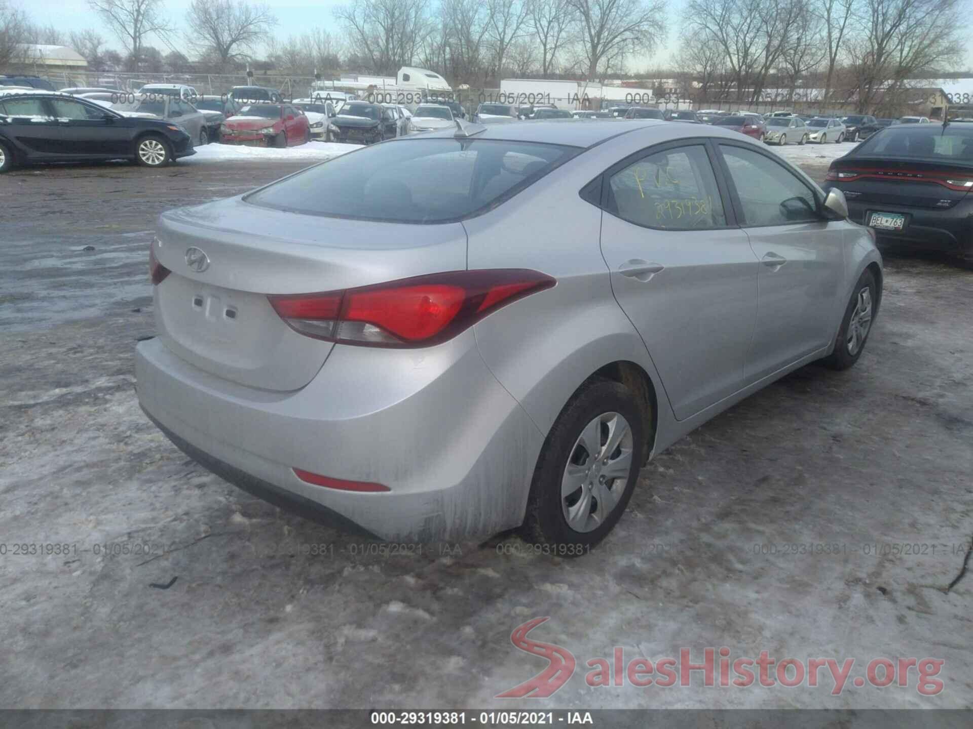 5NPDH4AE5GH705367 2016 HYUNDAI ELANTRA