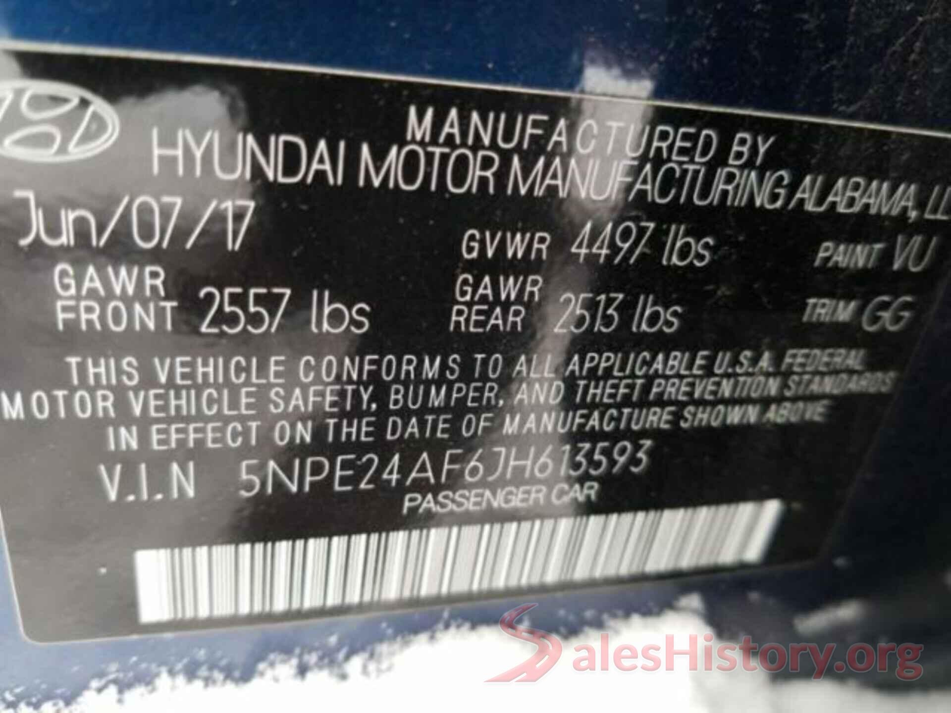 5NPE24AF6JH613593 2018 HYUNDAI SONATA