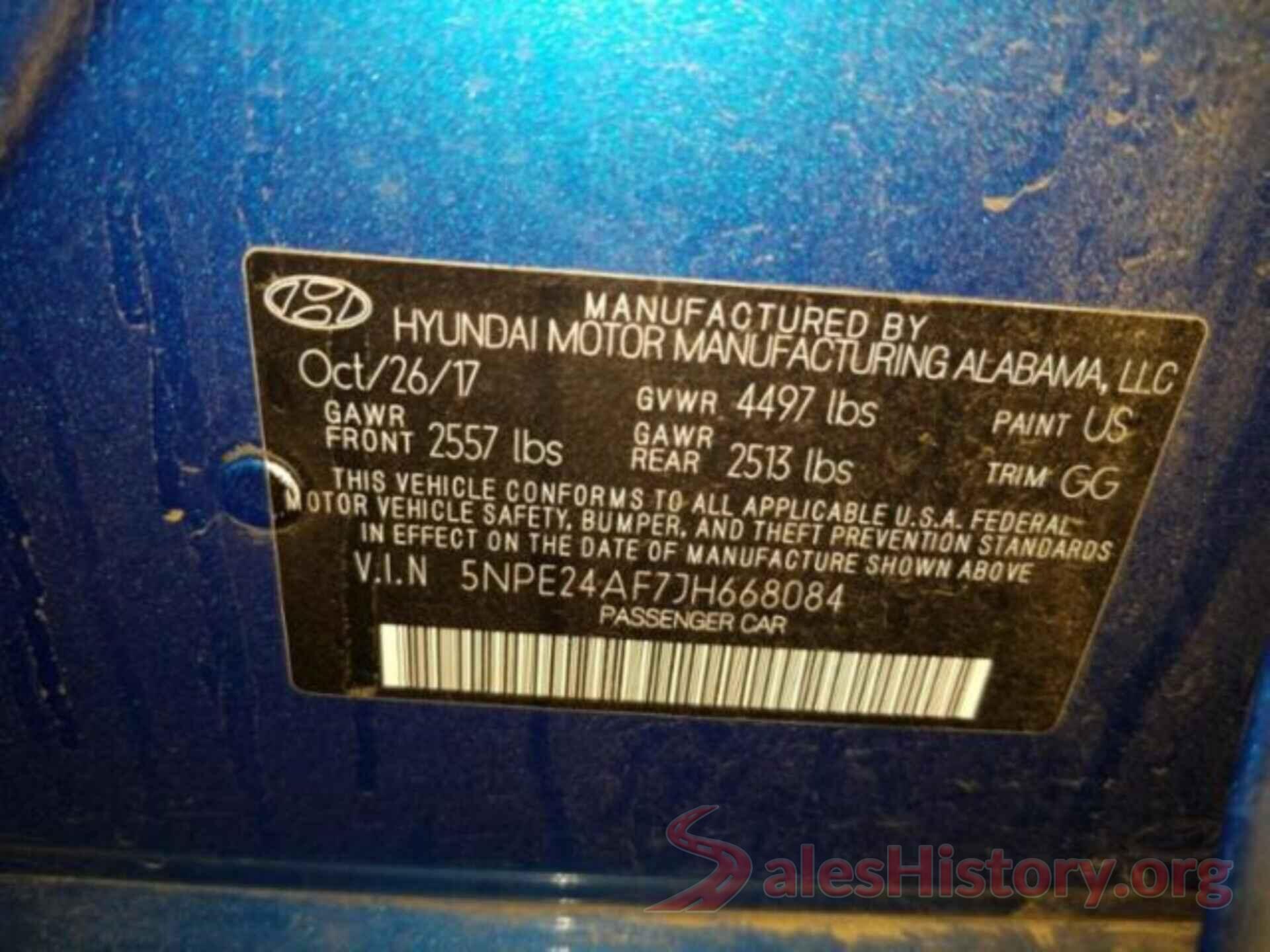 5NPE24AF7JH668084 2018 HYUNDAI SONATA