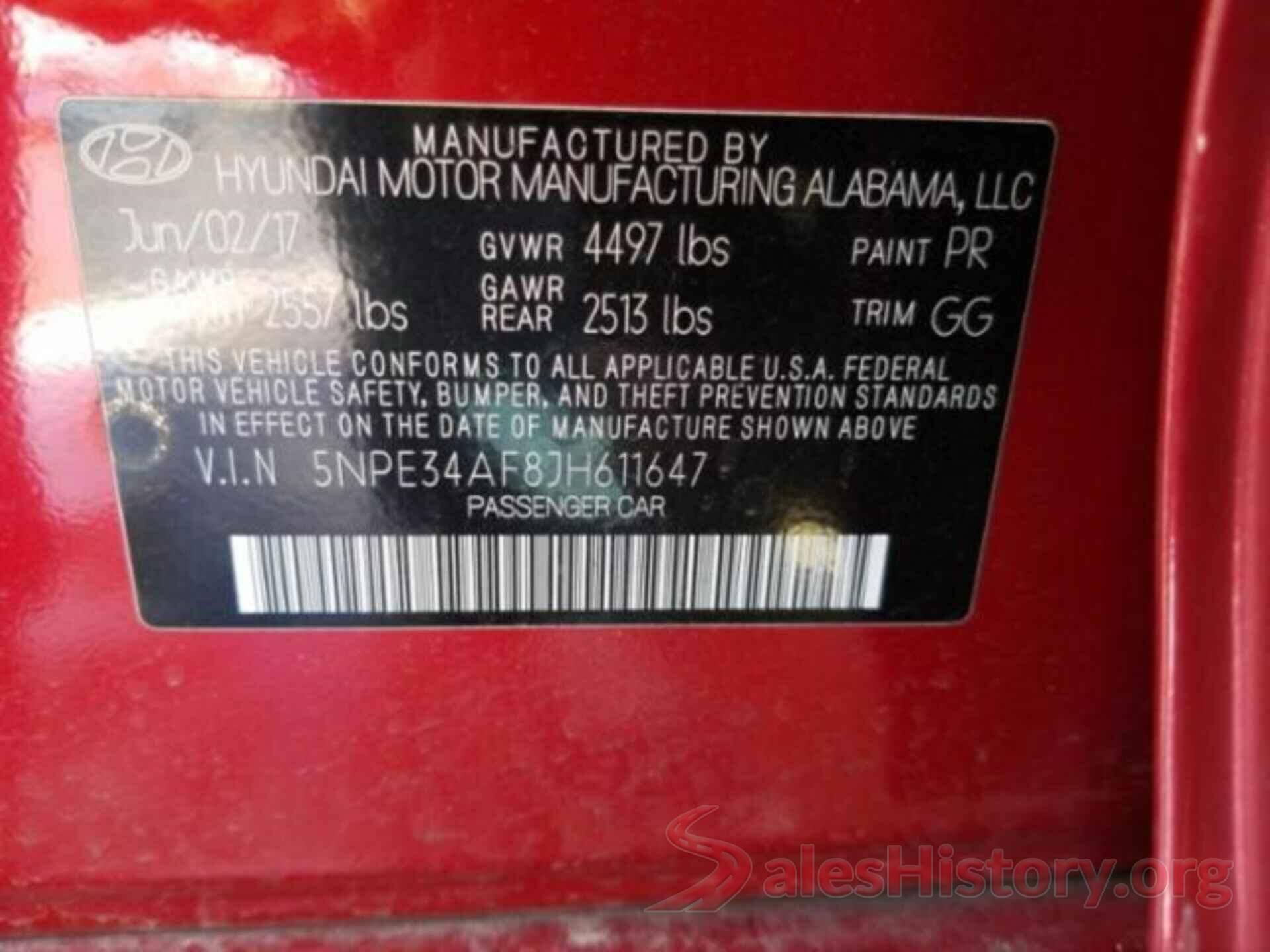 5NPE34AF8JH611647 2018 HYUNDAI SONATA