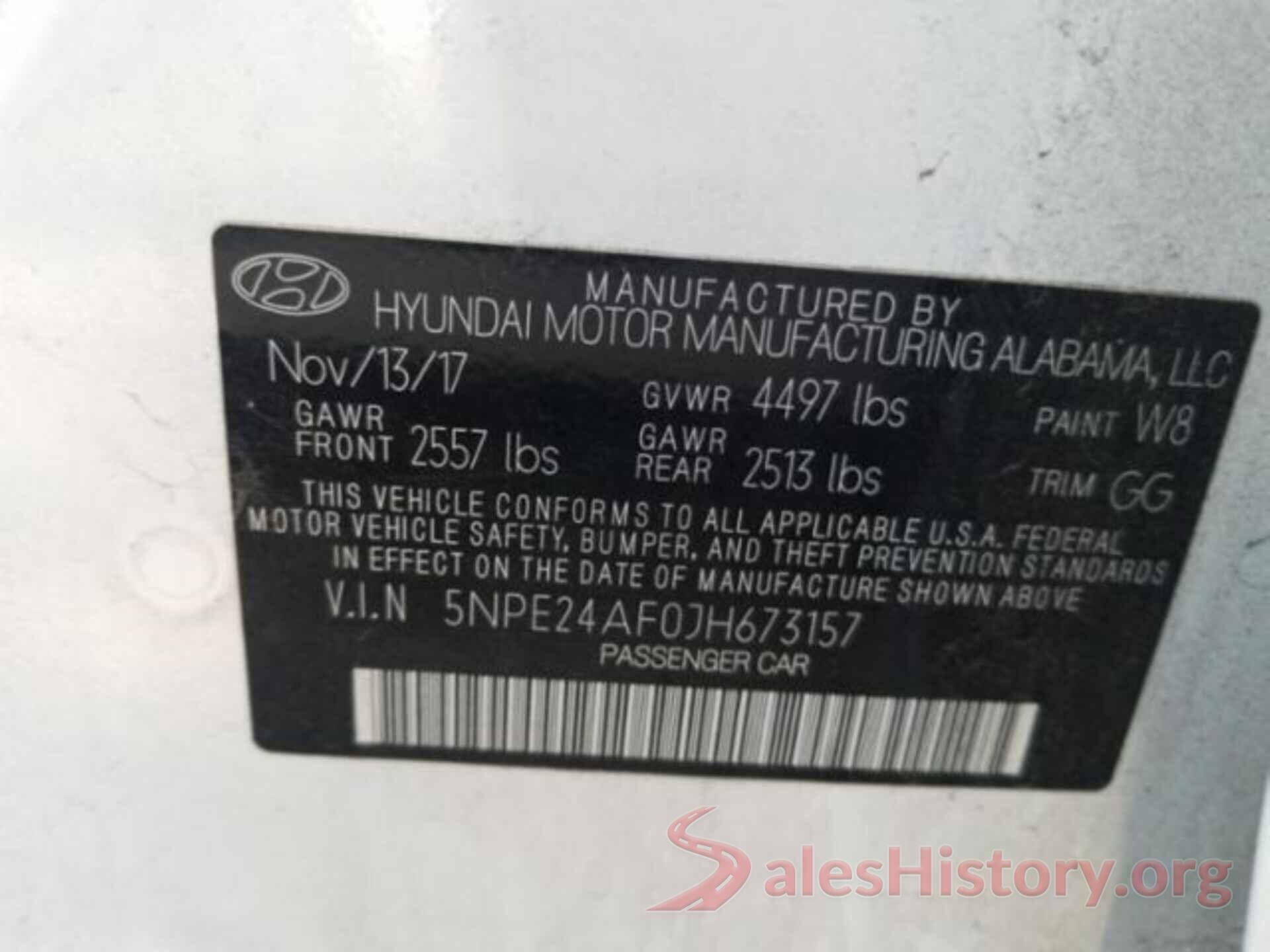 5NPE24AF0JH673157 2018 HYUNDAI SONATA