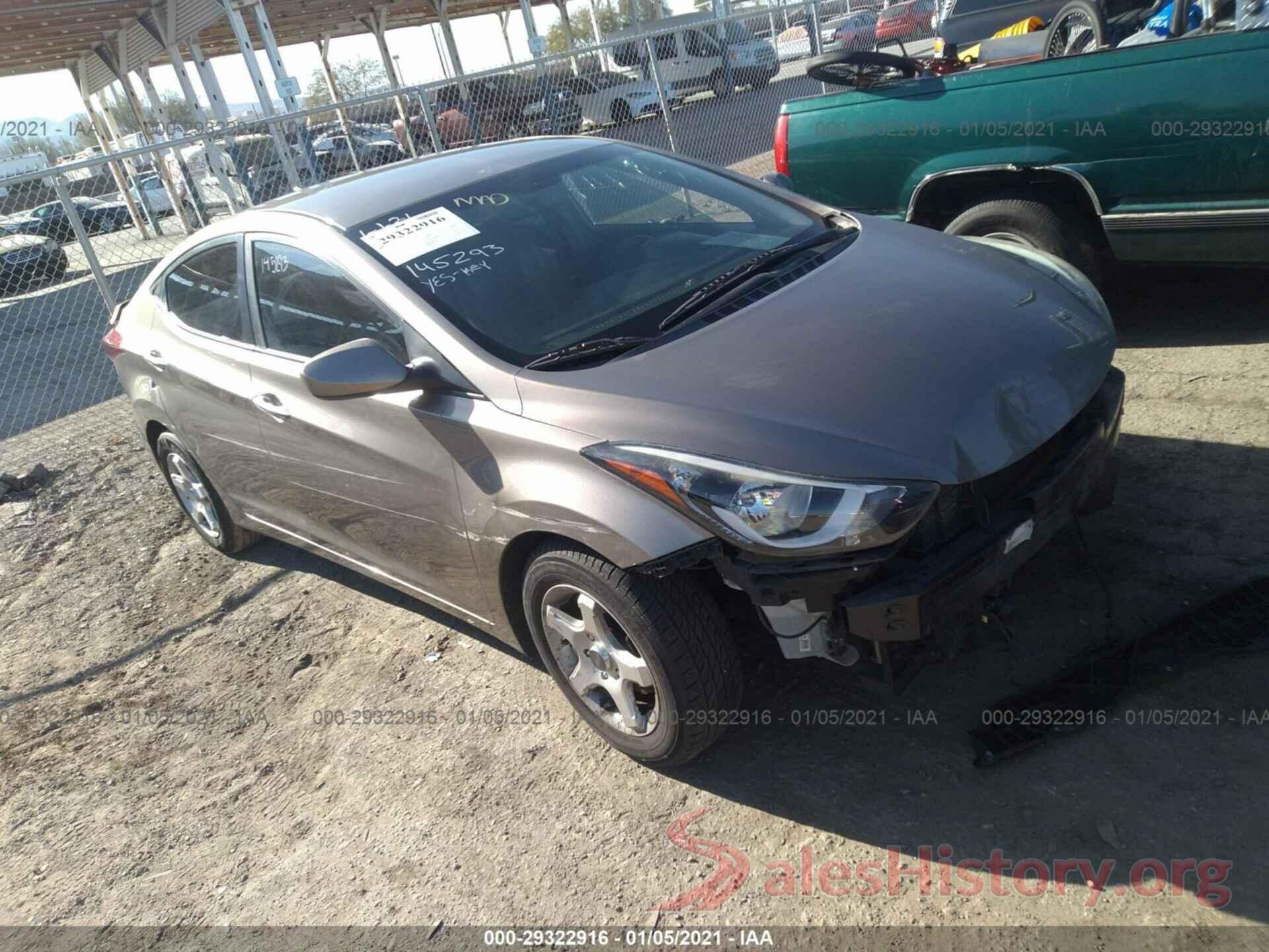 5NPDH4AEXGH741331 2016 HYUNDAI ELANTRA