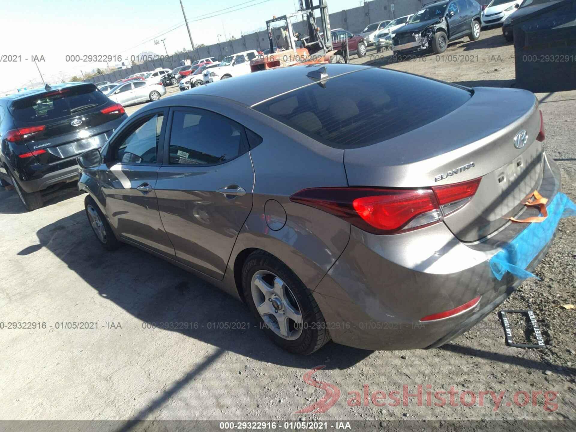 5NPDH4AEXGH741331 2016 HYUNDAI ELANTRA