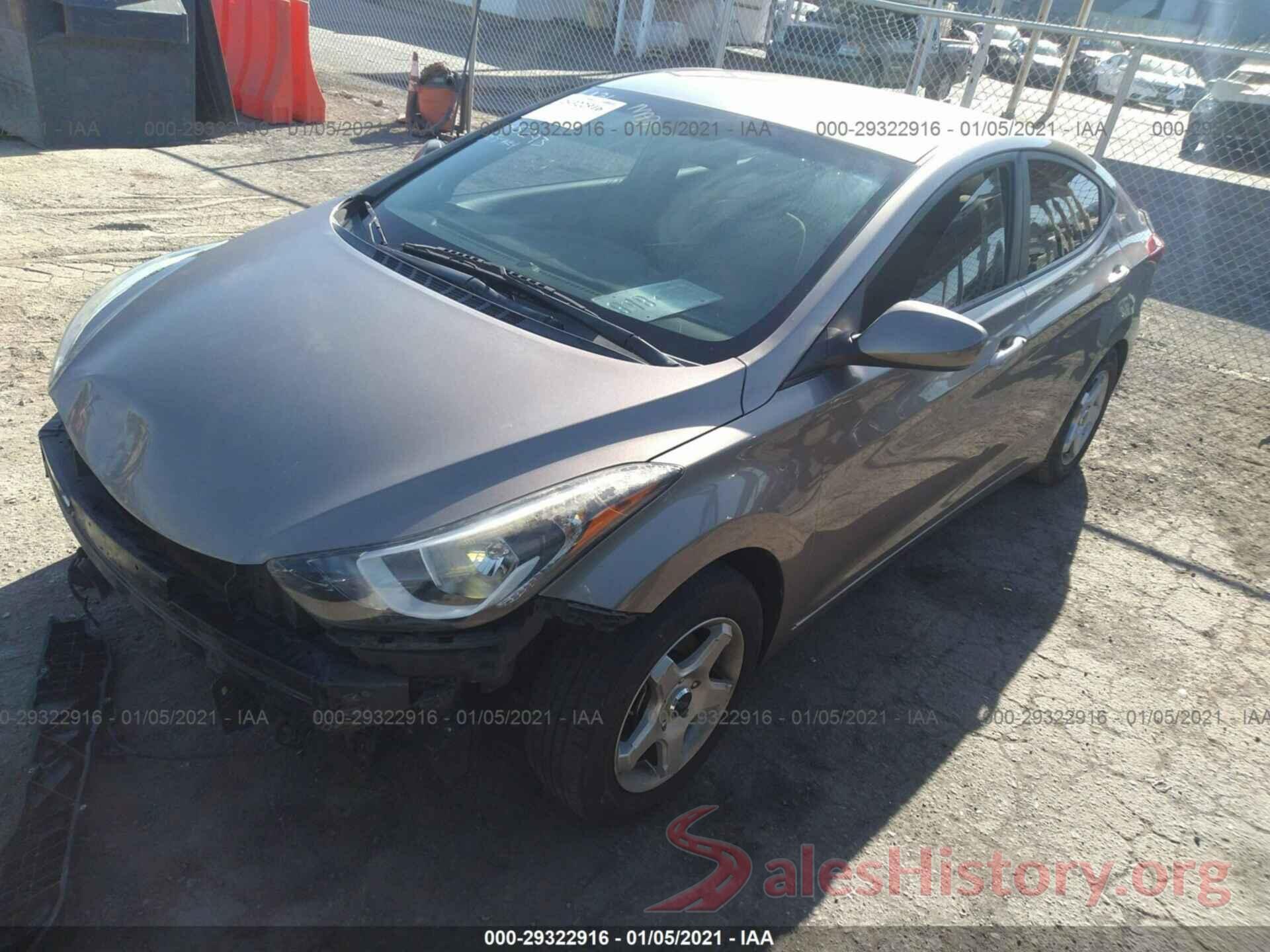 5NPDH4AEXGH741331 2016 HYUNDAI ELANTRA