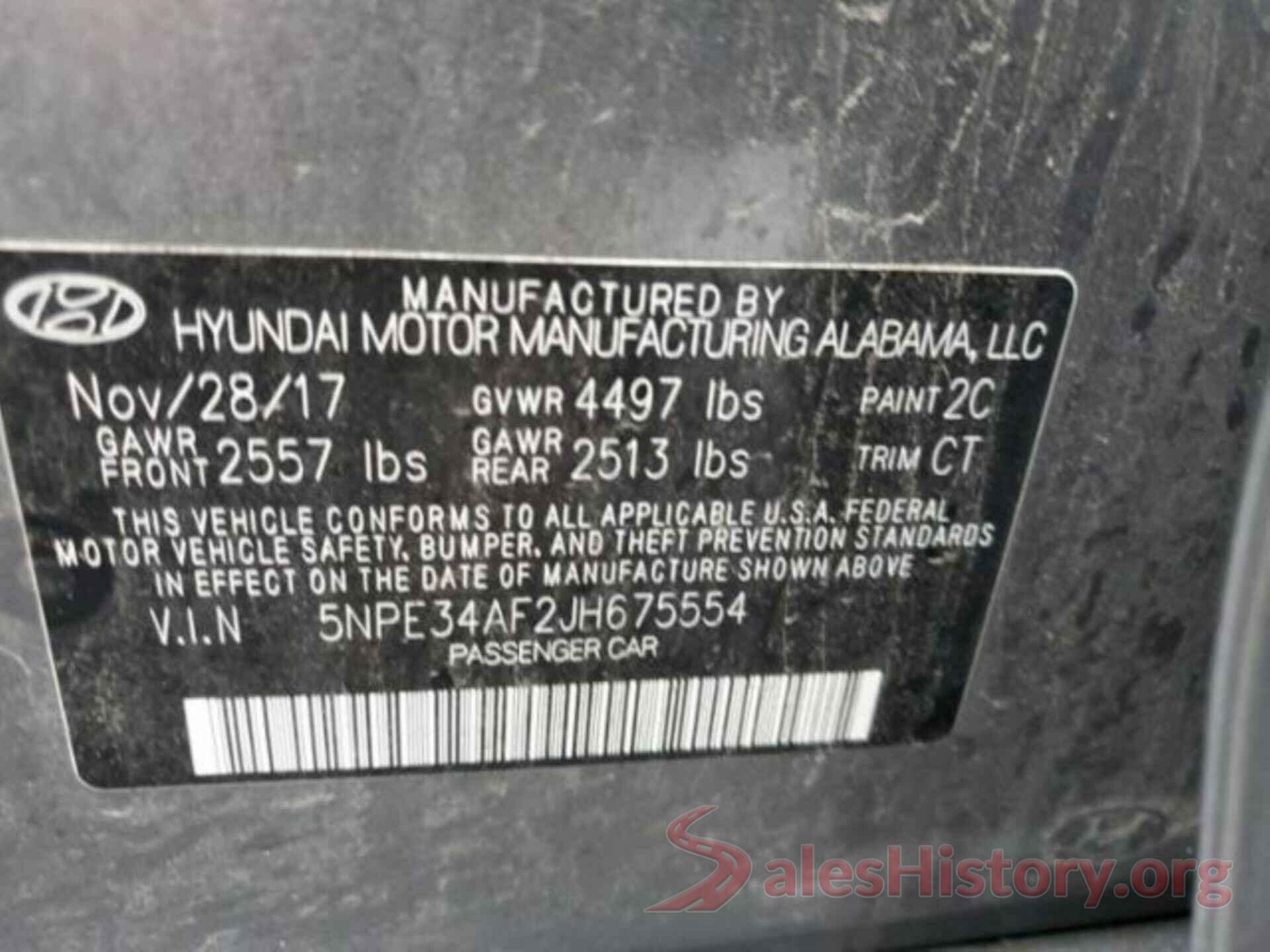 5NPE34AF2JH675554 2018 HYUNDAI SONATA