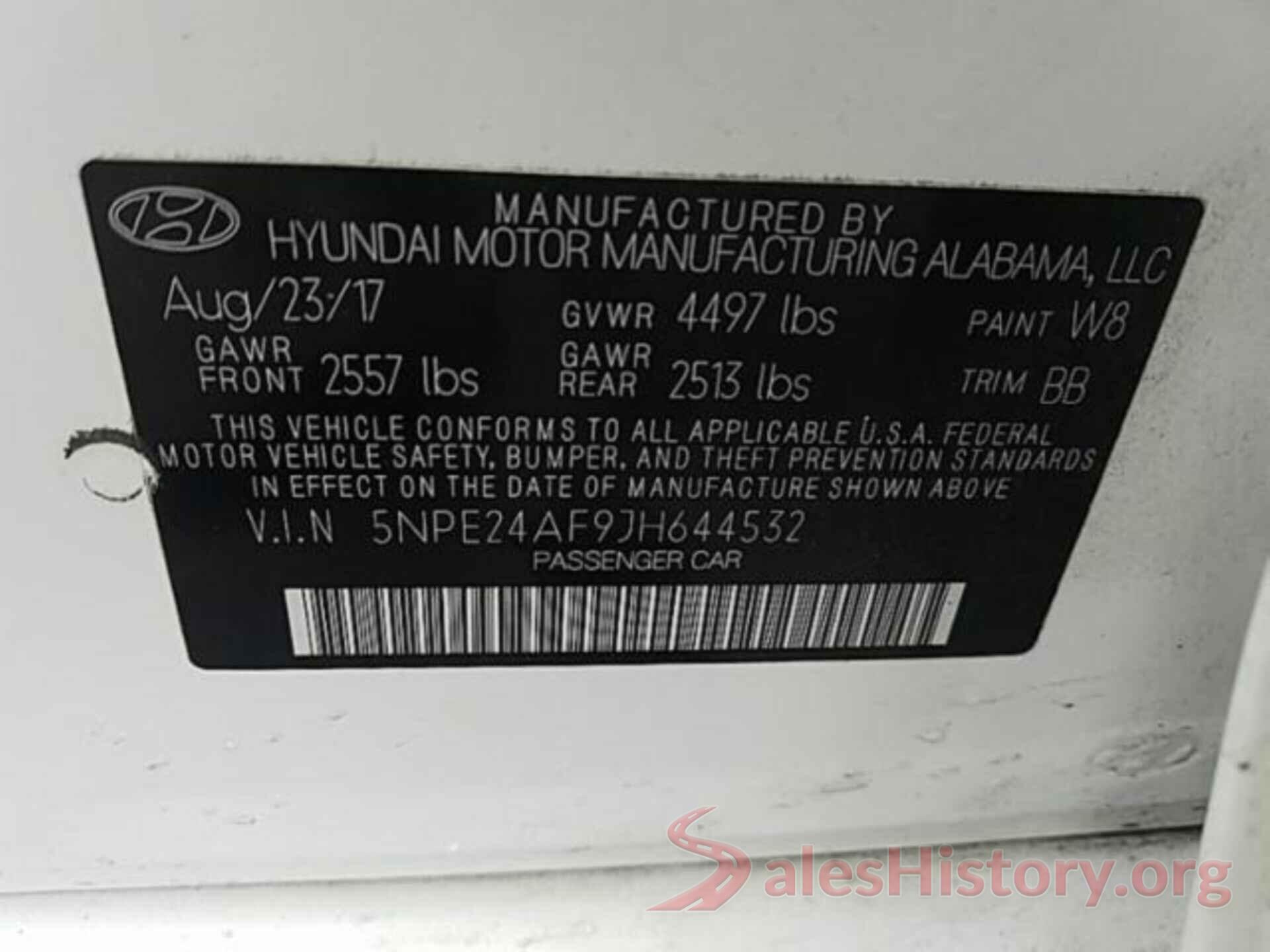 5NPE24AF9JH644532 2018 HYUNDAI SONATA