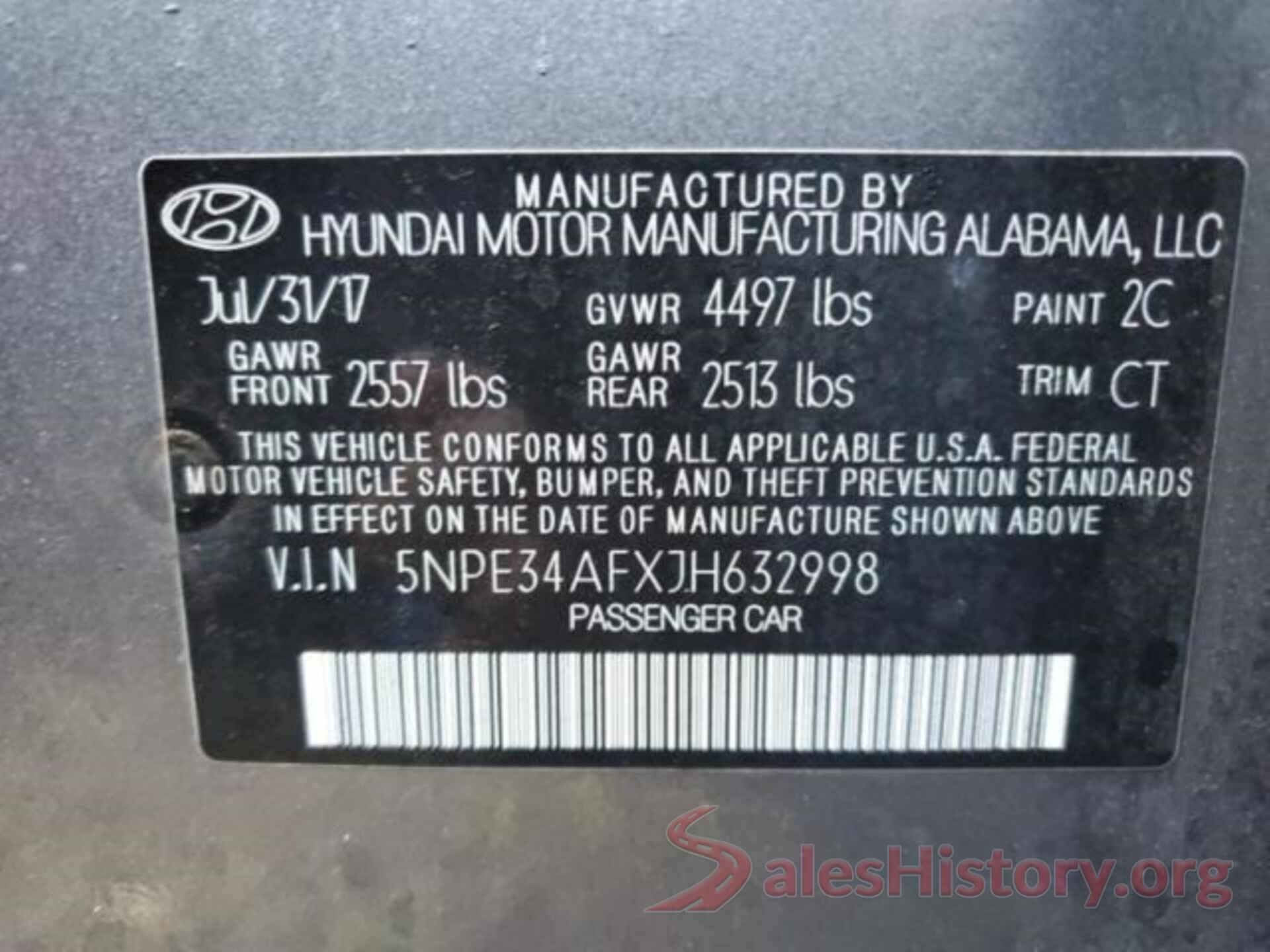 5NPE34AFXJH632998 2018 HYUNDAI SONATA