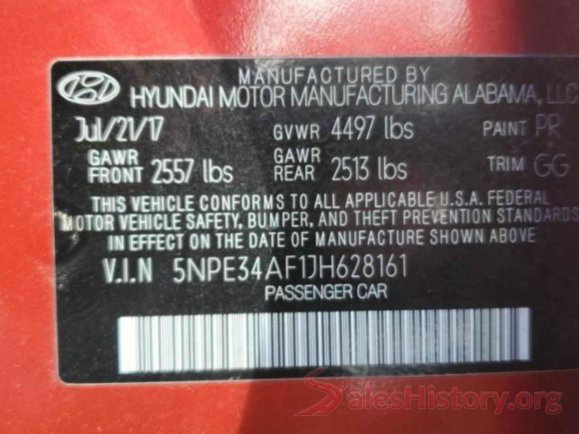 5NPE34AF1JH628161 2018 HYUNDAI SONATA