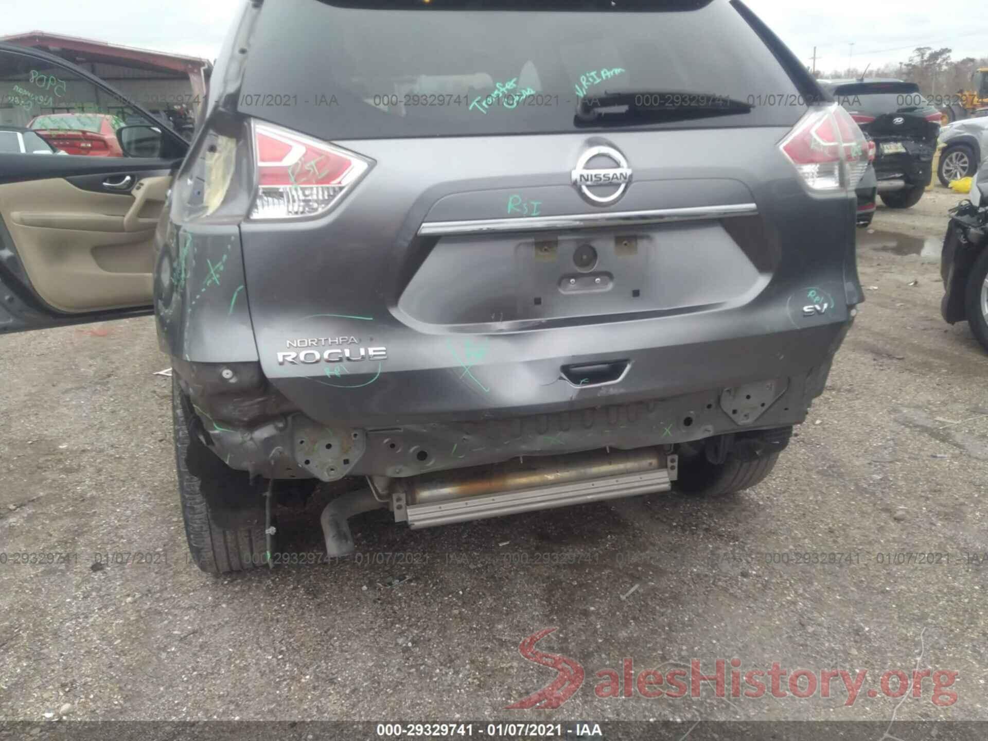 KNMAT2MT4GP598106 2016 NISSAN ROGUE