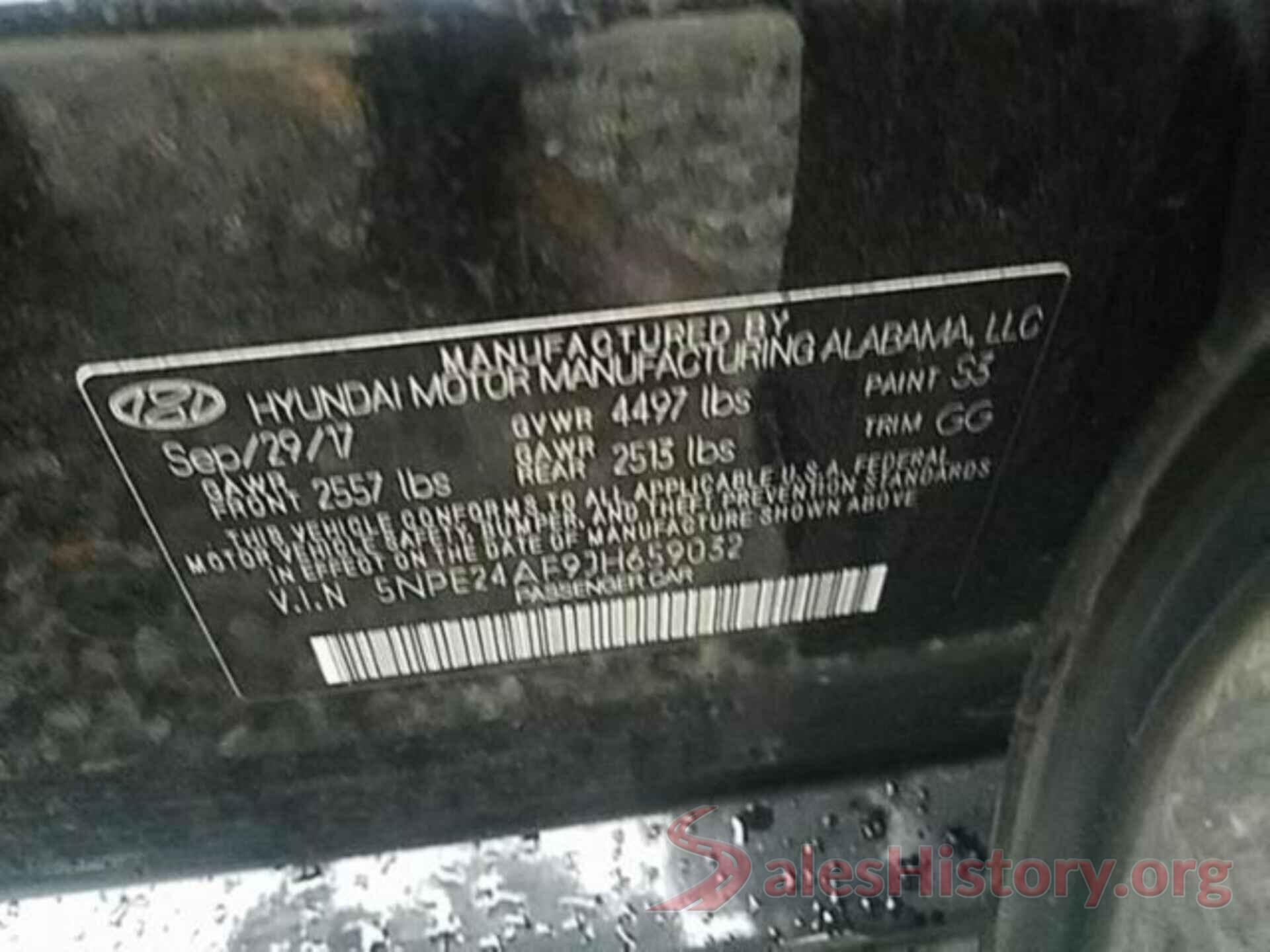 5NPE24AF9JH659032 2018 HYUNDAI SONATA