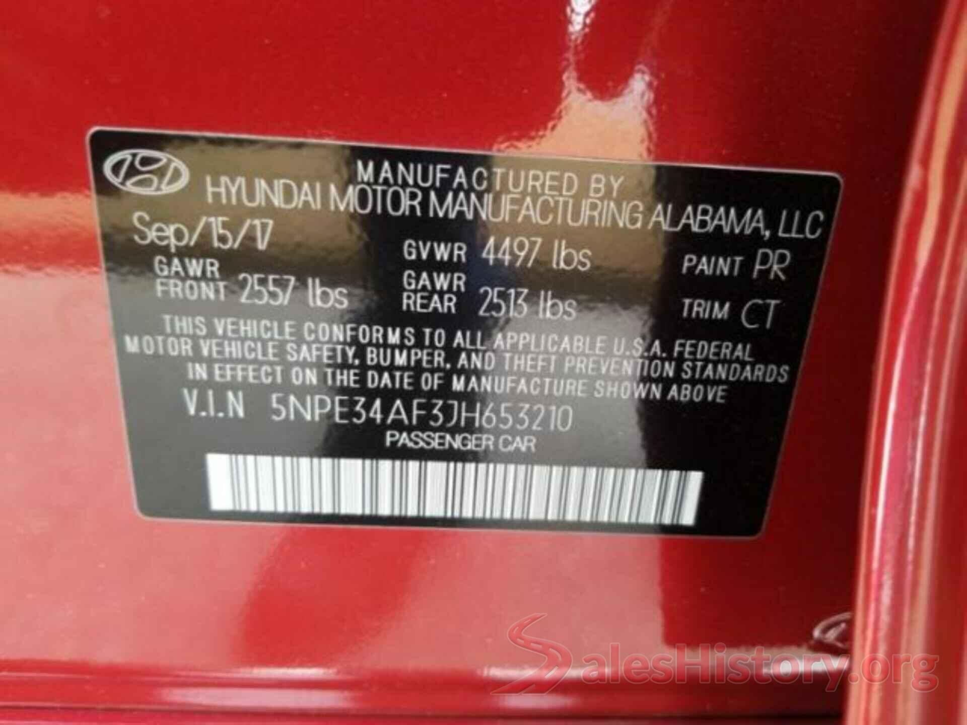 5NPE34AF3JH653210 2018 HYUNDAI SONATA