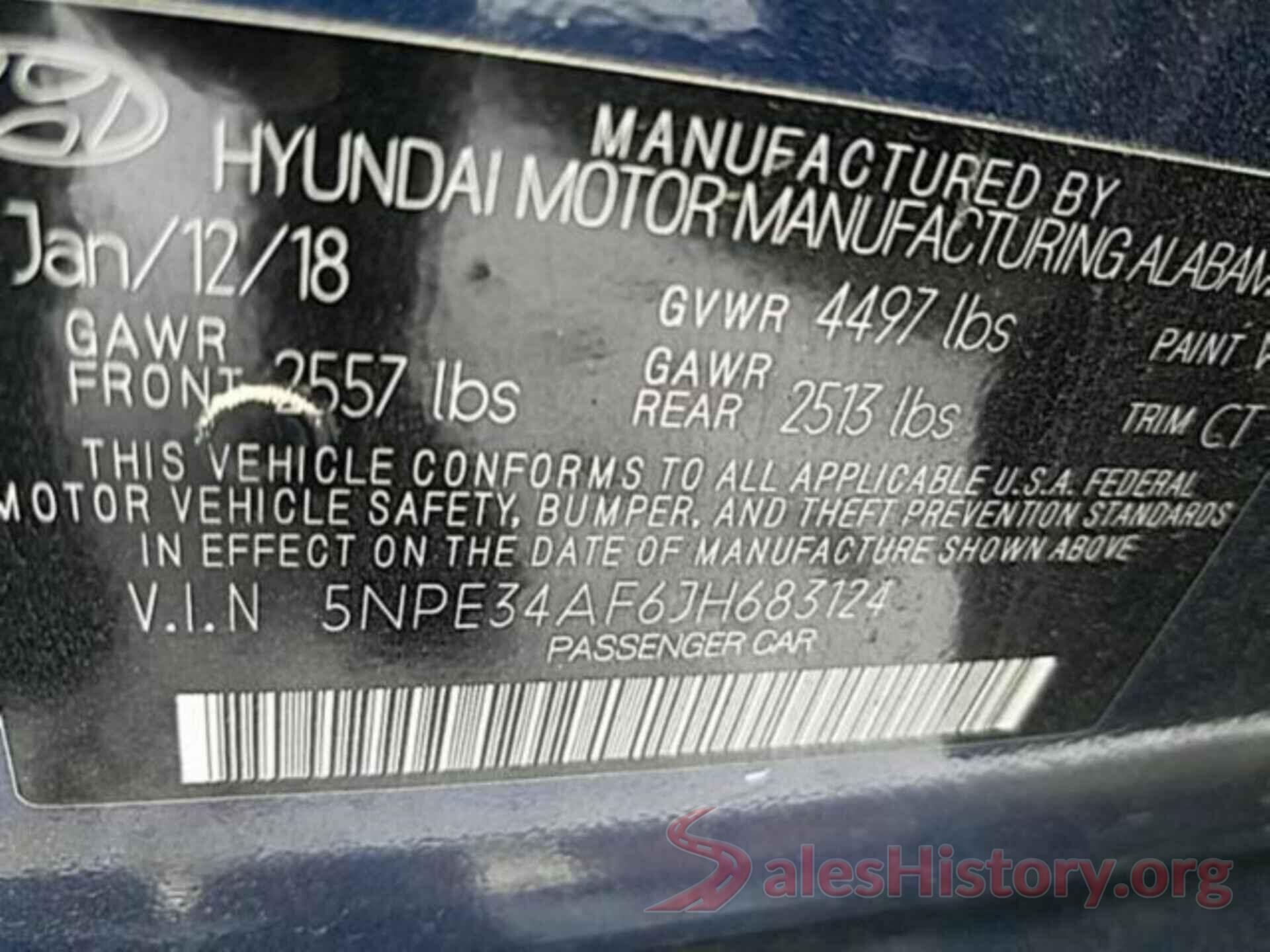 5NPE34AF6JH683124 2018 HYUNDAI SONATA