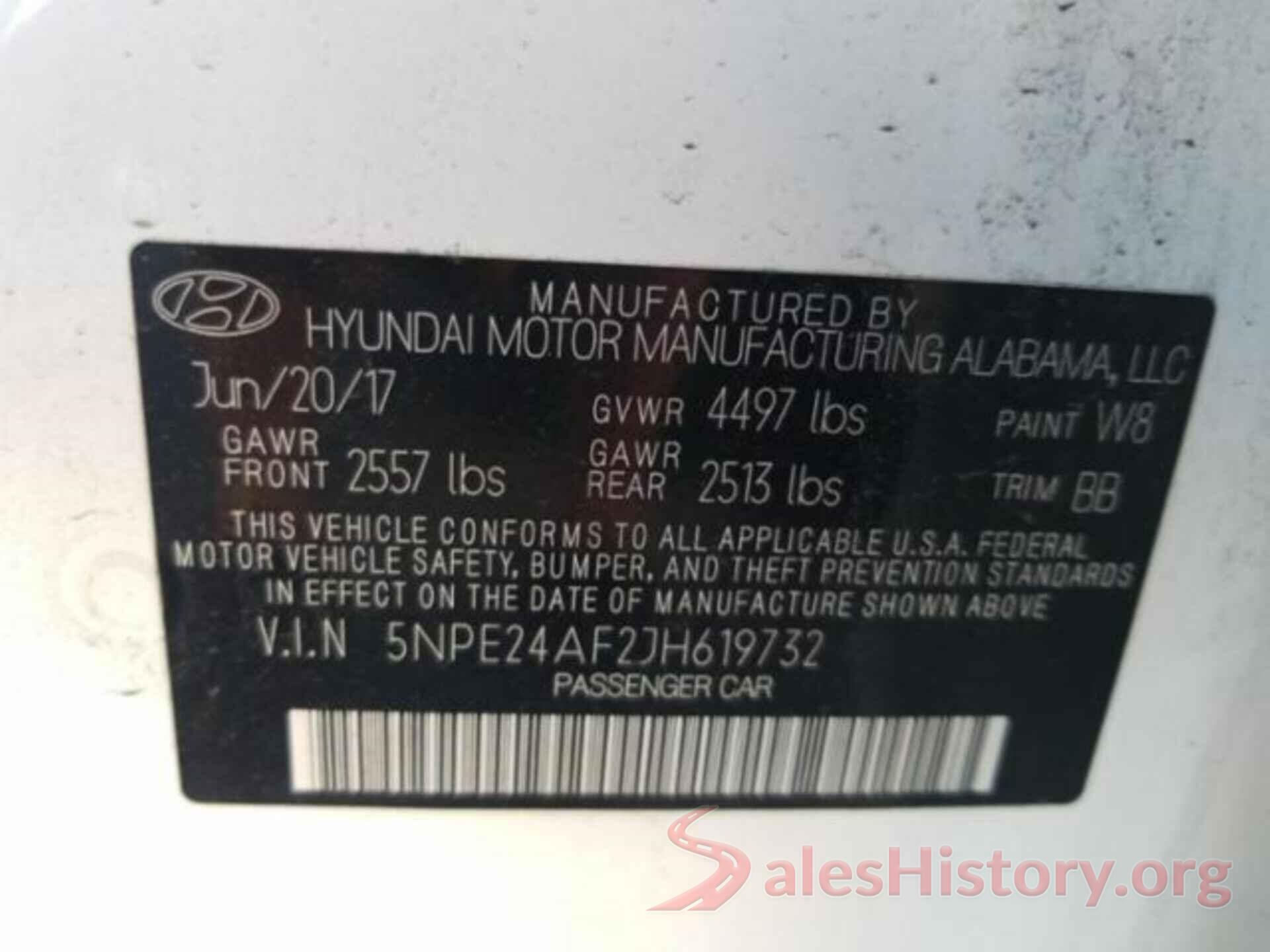 5NPE24AF2JH619732 2018 HYUNDAI SONATA