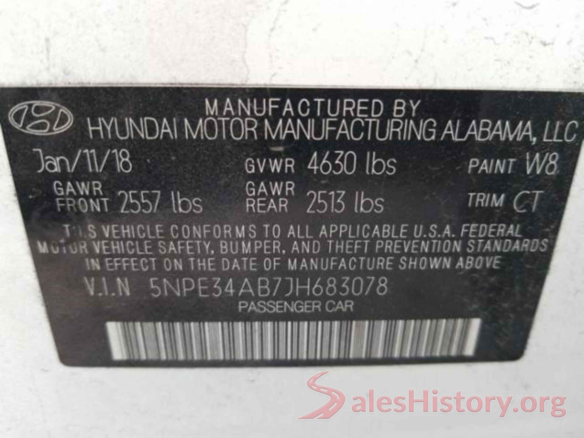 5NPE34AB7JH683078 2018 HYUNDAI SONATA