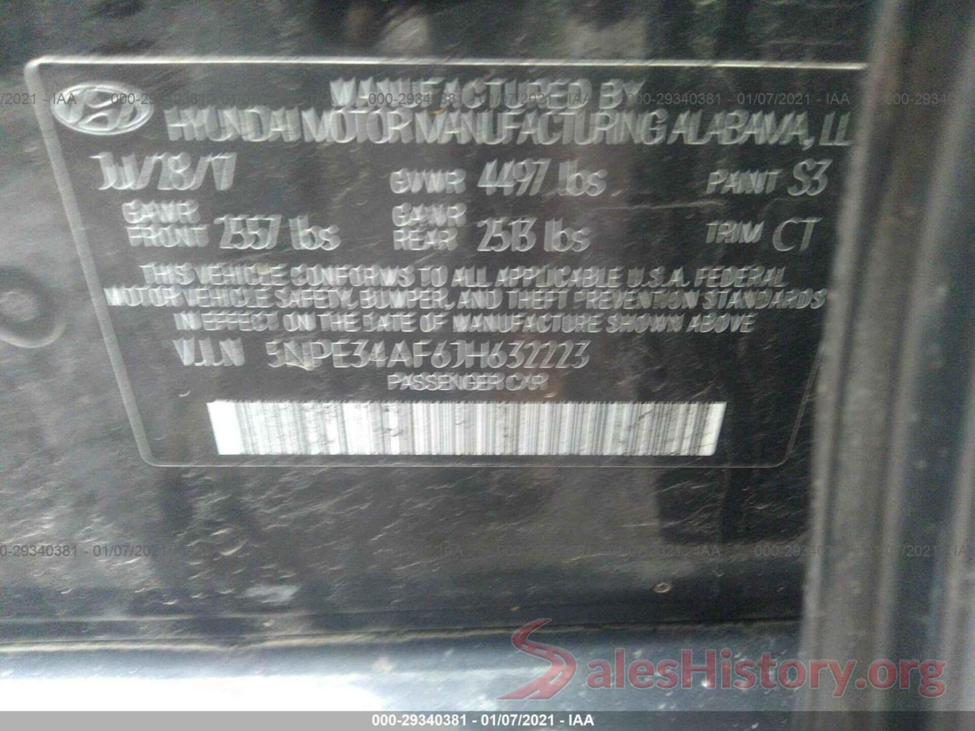 5NPE34AF6JH632223 2018 HYUNDAI SONATA