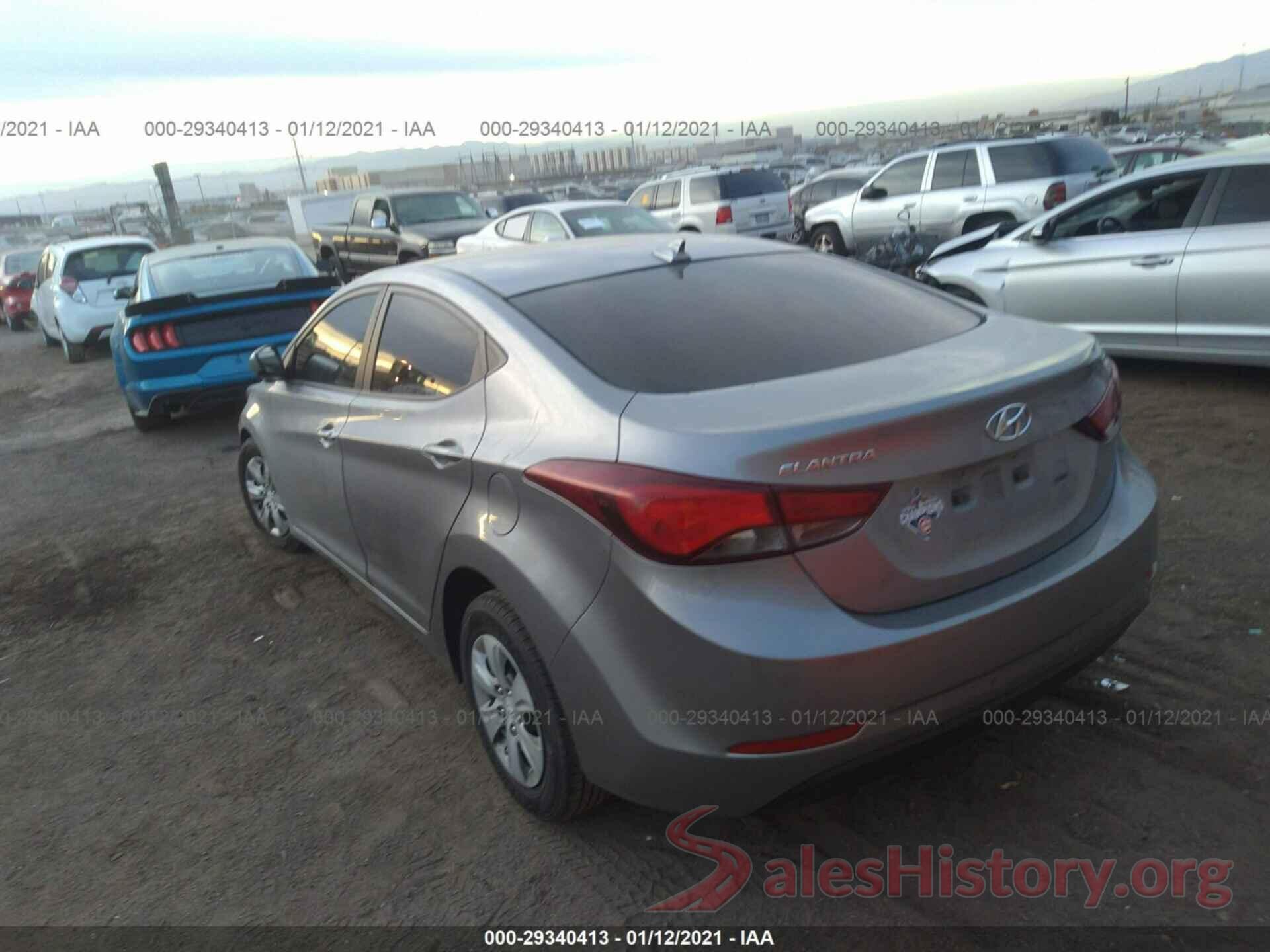 5NPDH4AE4GH733385 2016 HYUNDAI ELANTRA