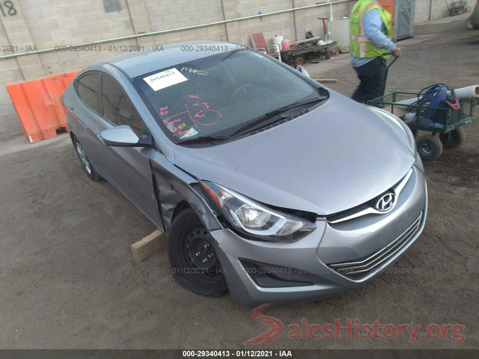 5NPDH4AE4GH733385 2016 HYUNDAI ELANTRA