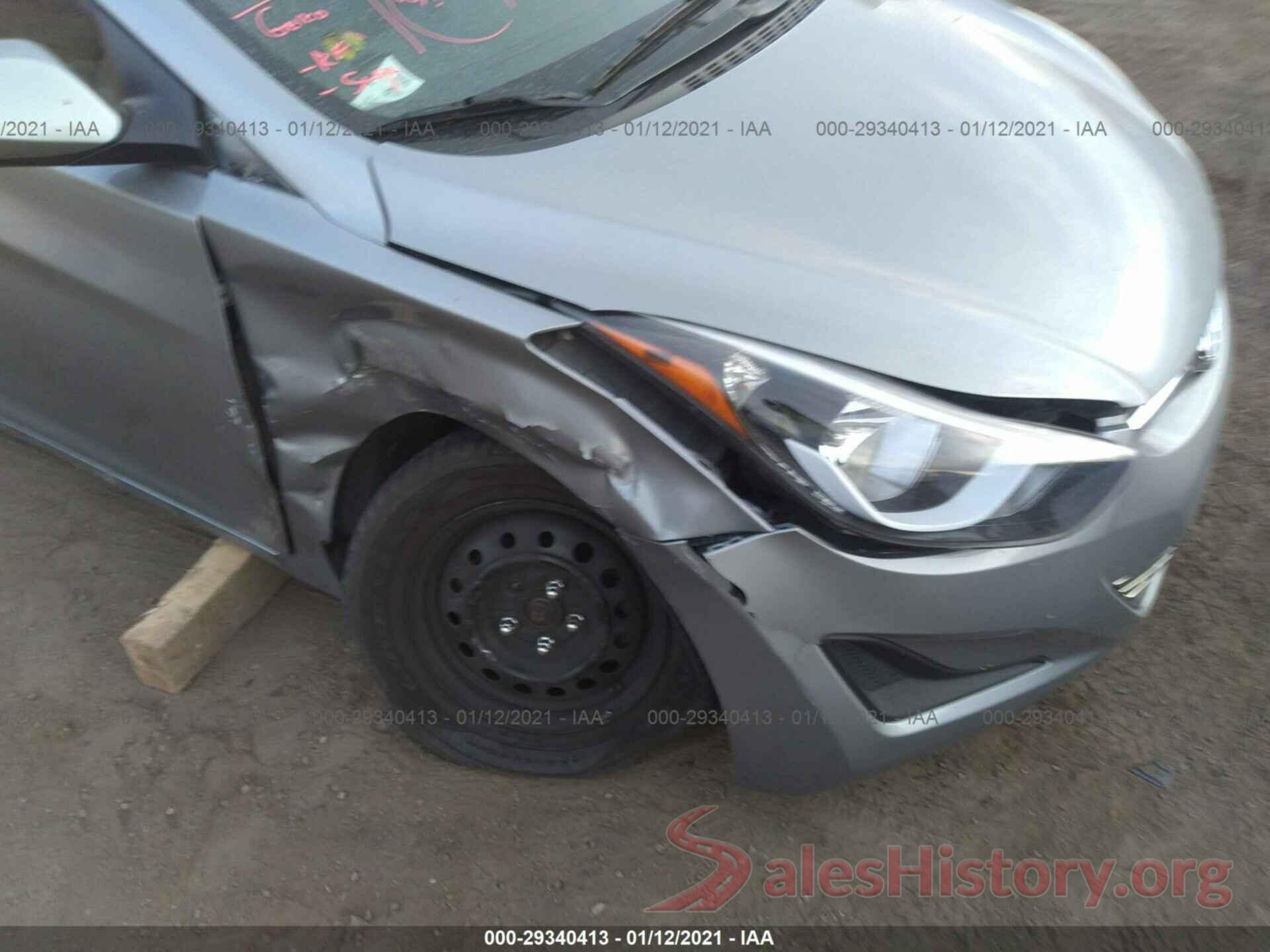 5NPDH4AE4GH733385 2016 HYUNDAI ELANTRA