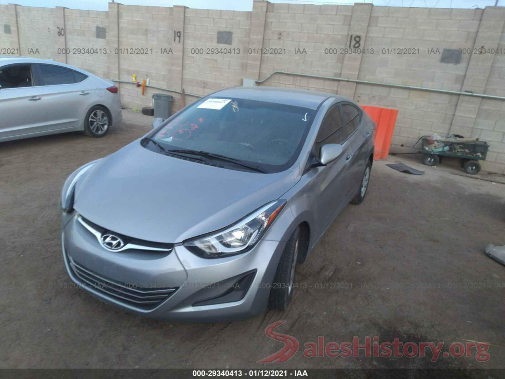 5NPDH4AE4GH733385 2016 HYUNDAI ELANTRA