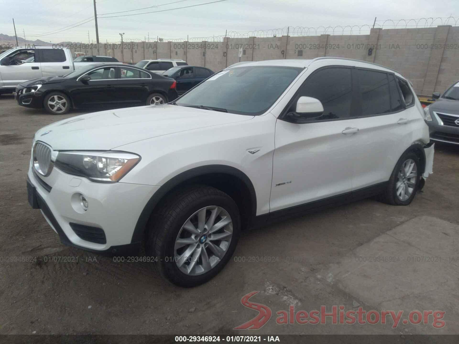 5UXWX9C5XH0T09955 2017 BMW X3