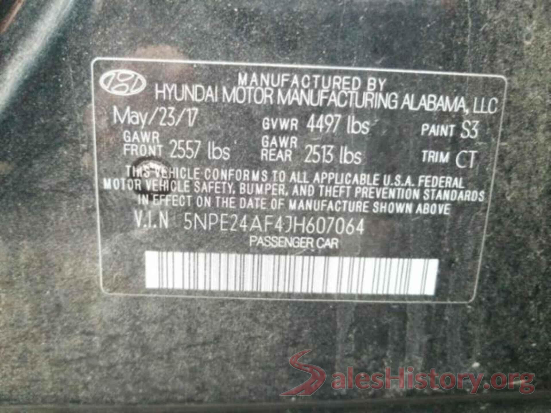 5NPE24AF4JH607064 2018 HYUNDAI SONATA