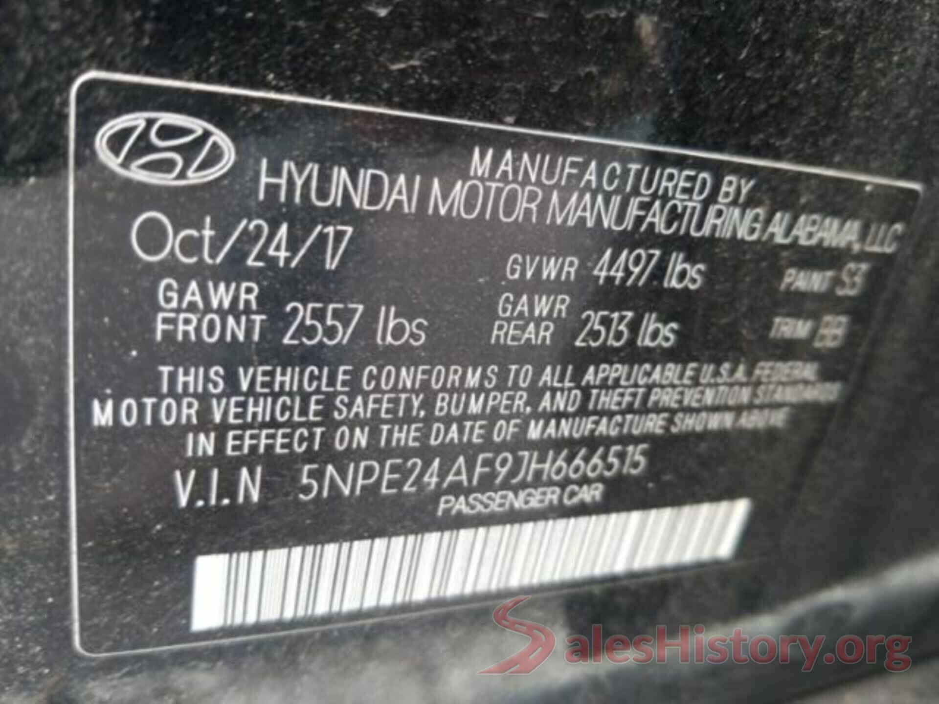 5NPE24AF9JH666515 2018 HYUNDAI SONATA