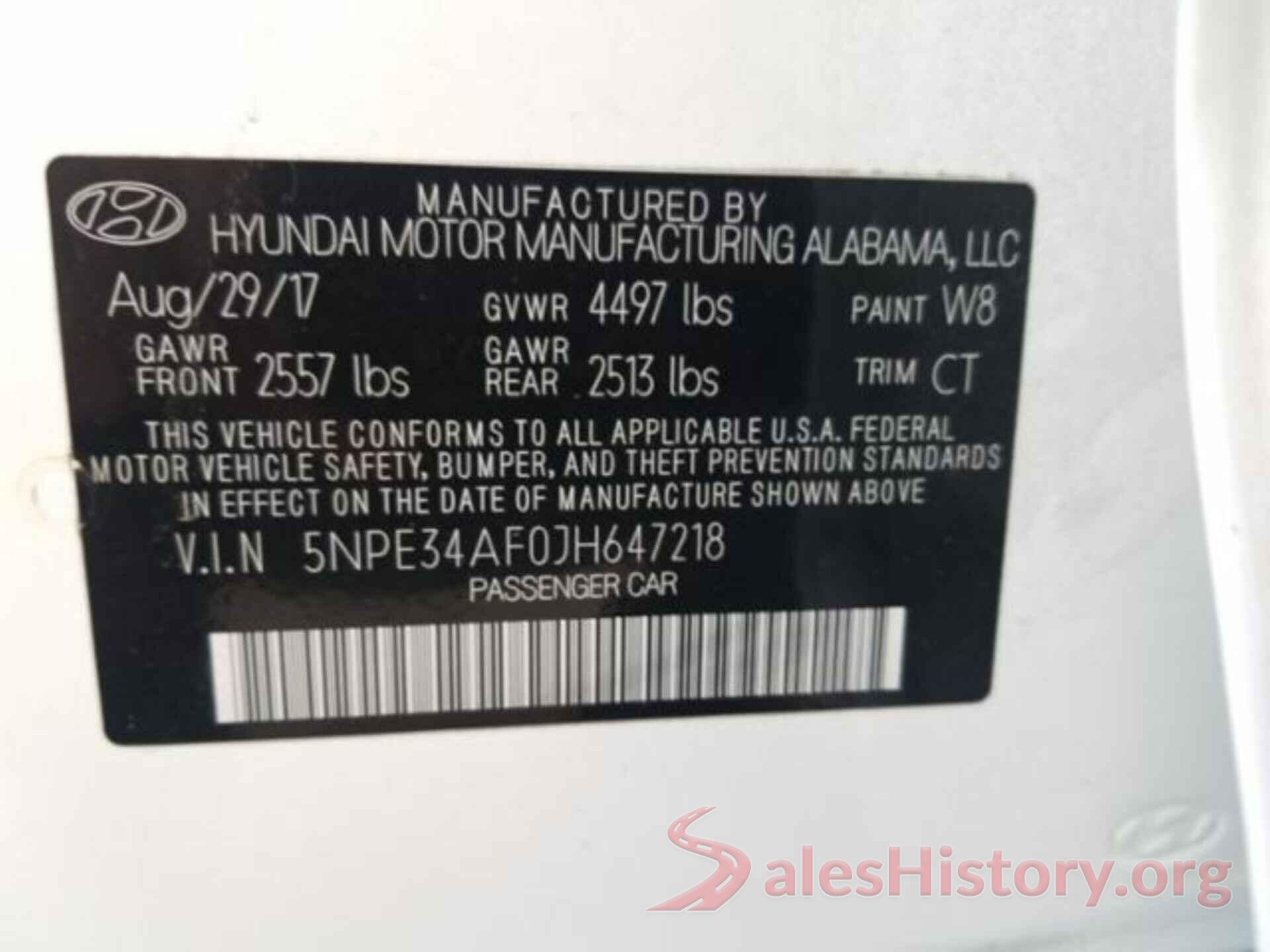 5NPE34AF0JH647218 2018 HYUNDAI SONATA