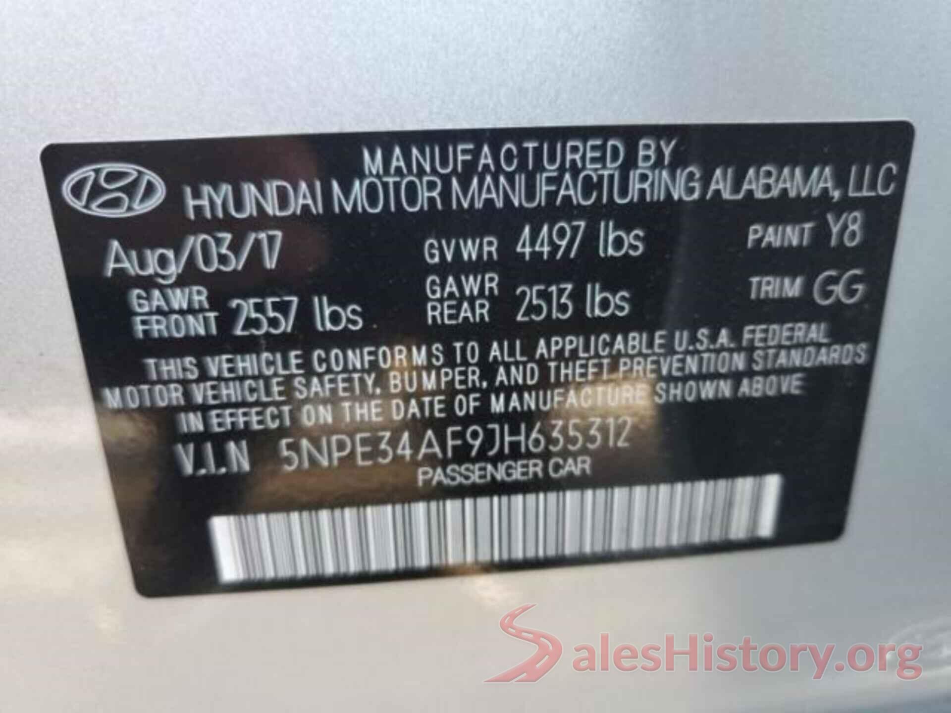 5NPE34AF9JH635312 2018 HYUNDAI SONATA