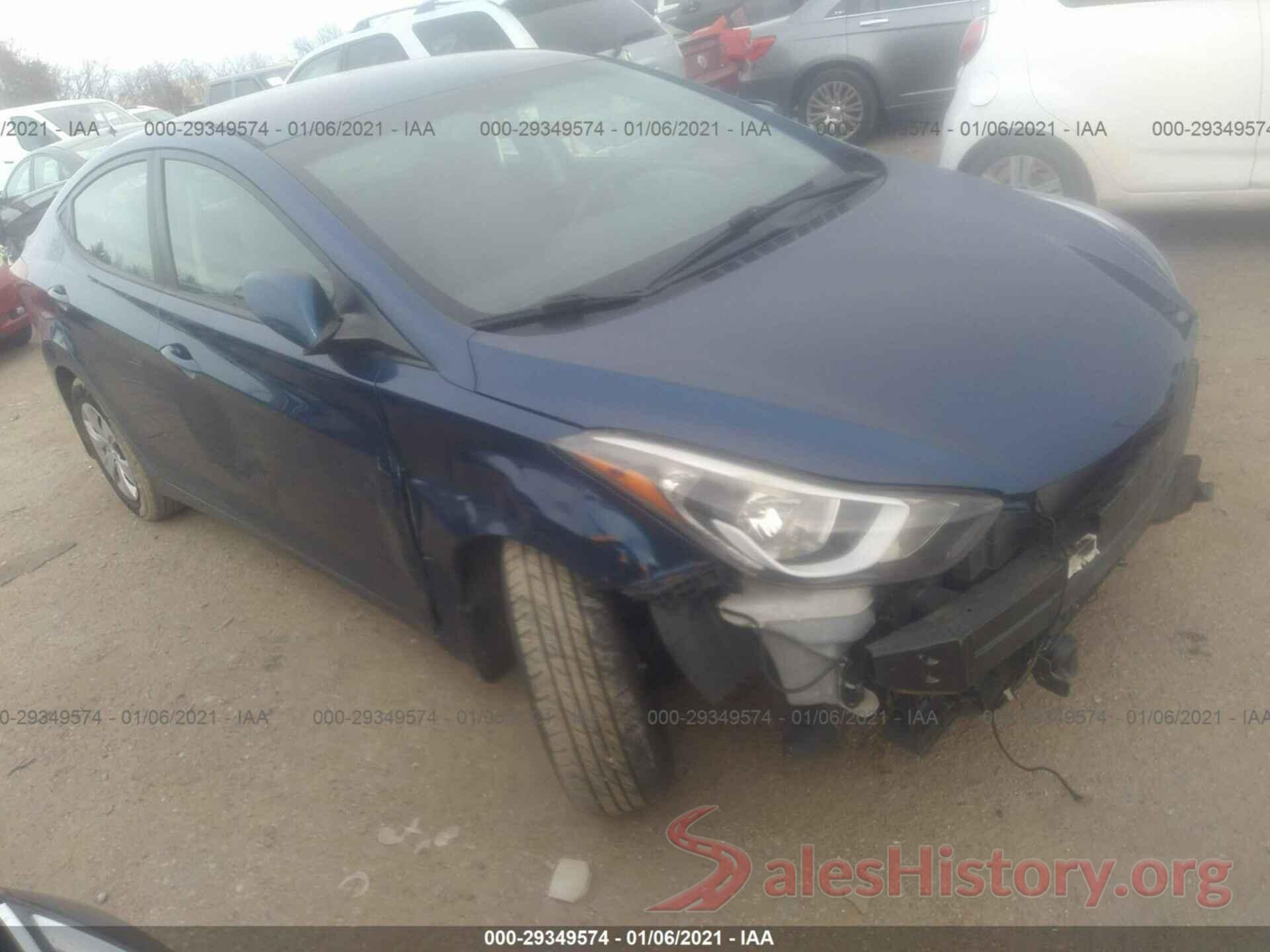 5NPDH4AEXGH742284 2016 HYUNDAI ELANTRA