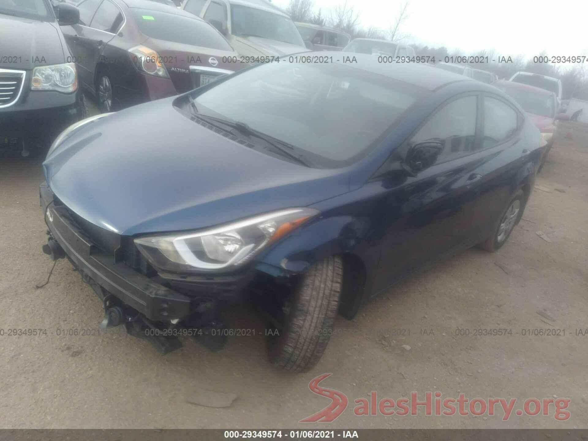 5NPDH4AEXGH742284 2016 HYUNDAI ELANTRA