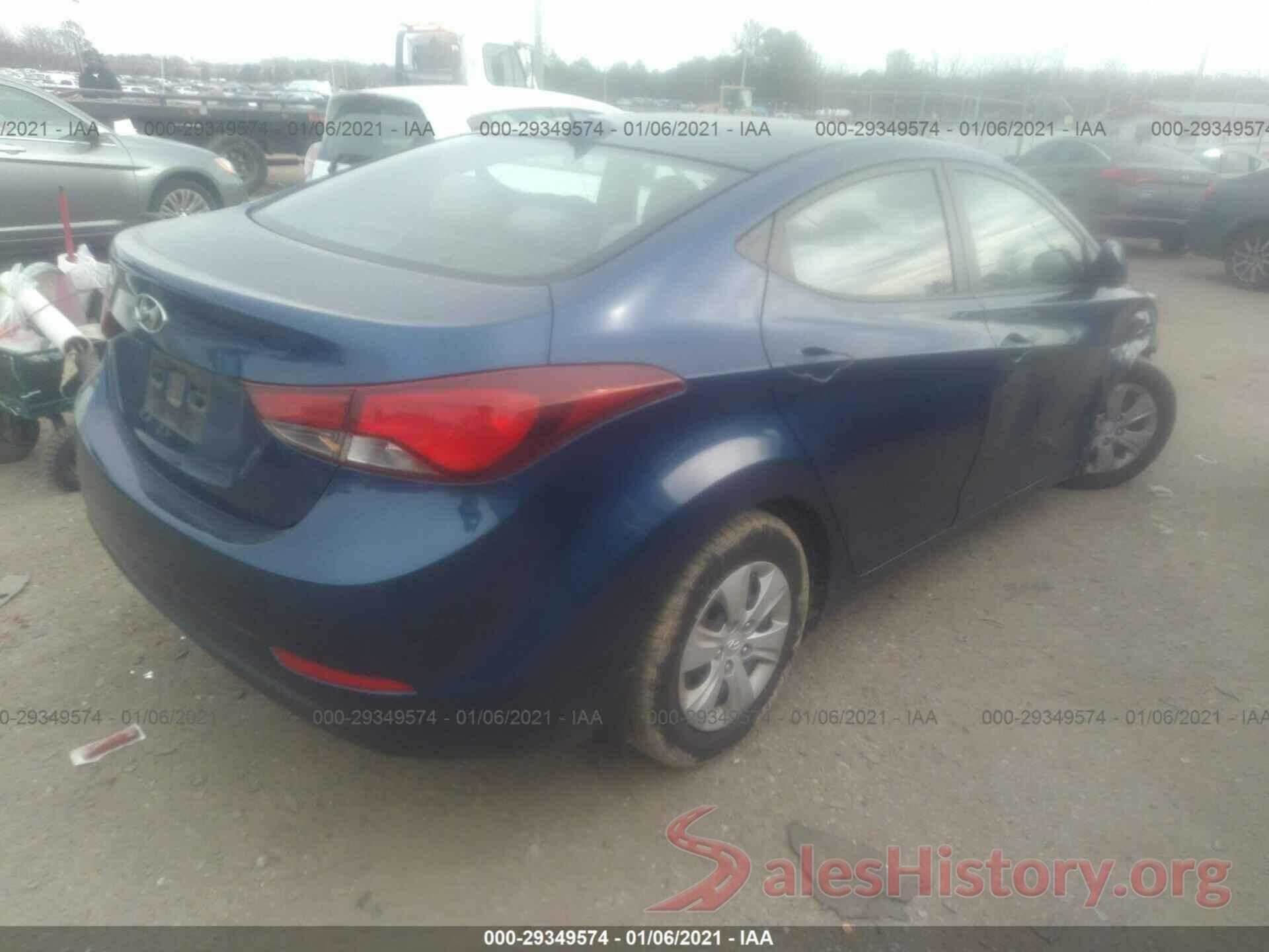 5NPDH4AEXGH742284 2016 HYUNDAI ELANTRA