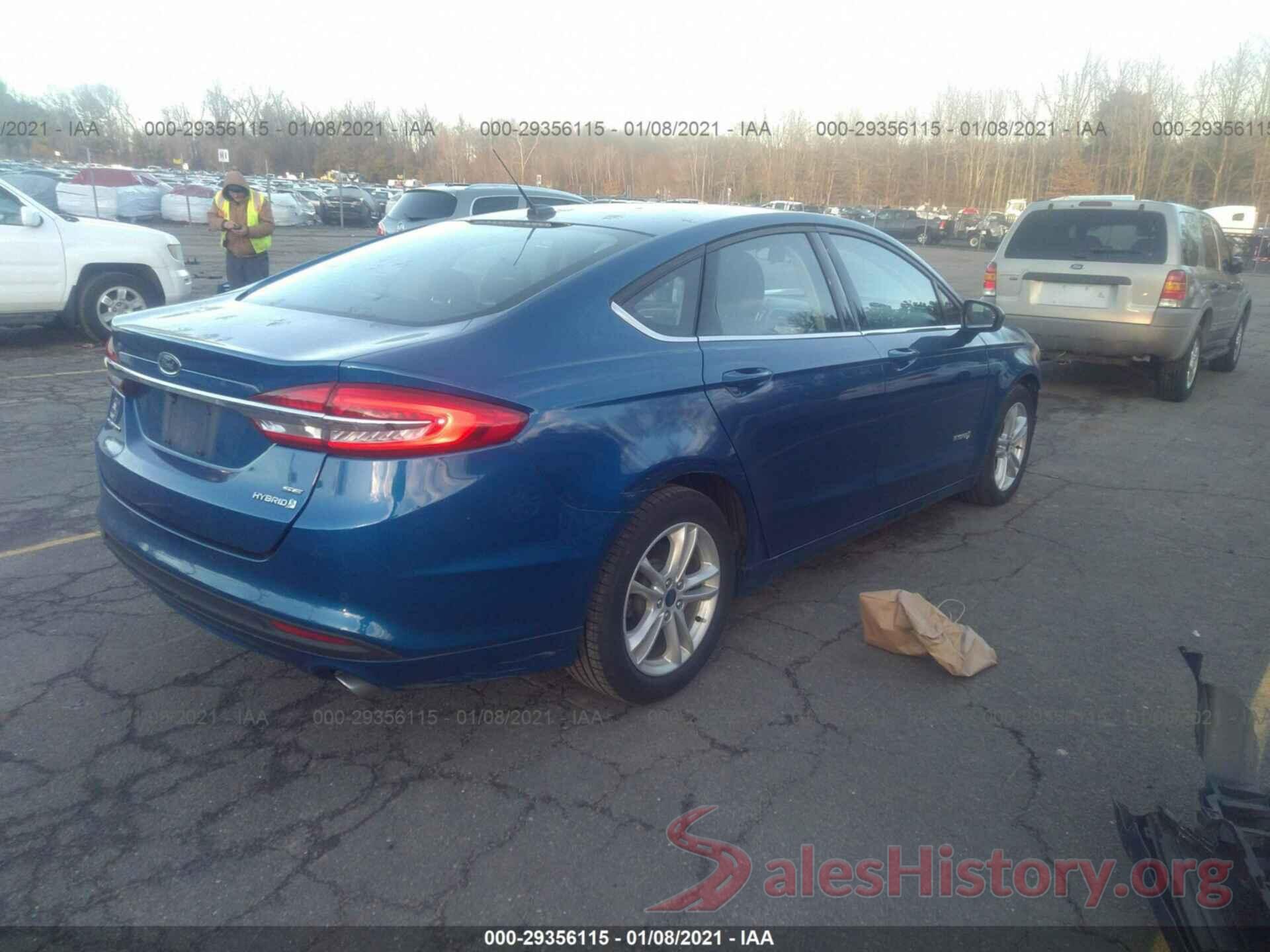 3FA6P0LU3JR153385 2018 FORD FUSION HYBRID