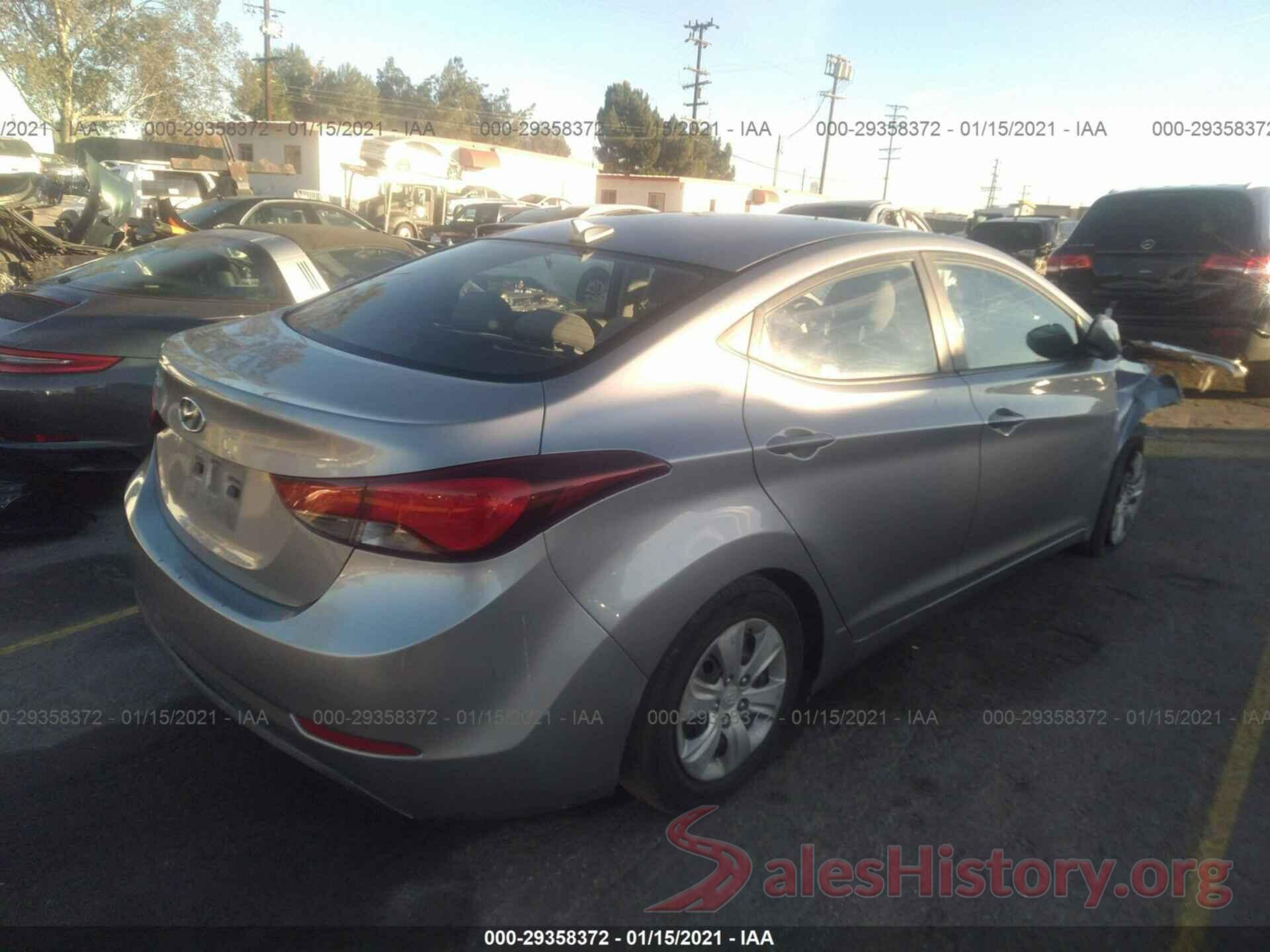 5NPDH4AE4GH688027 2016 HYUNDAI ELANTRA