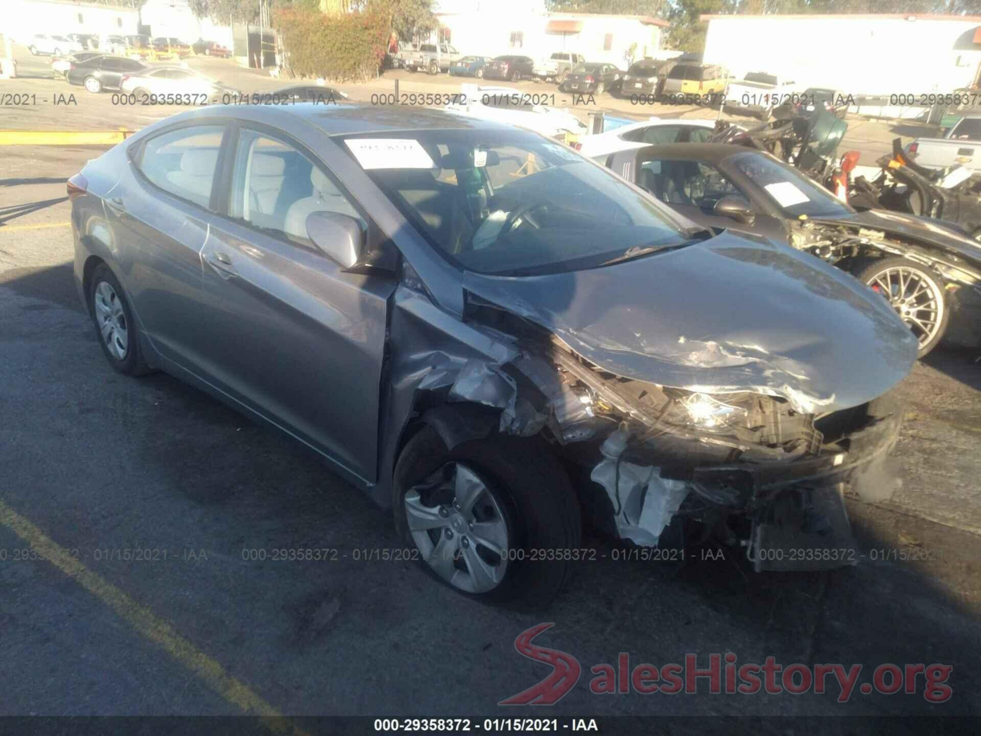 5NPDH4AE4GH688027 2016 HYUNDAI ELANTRA