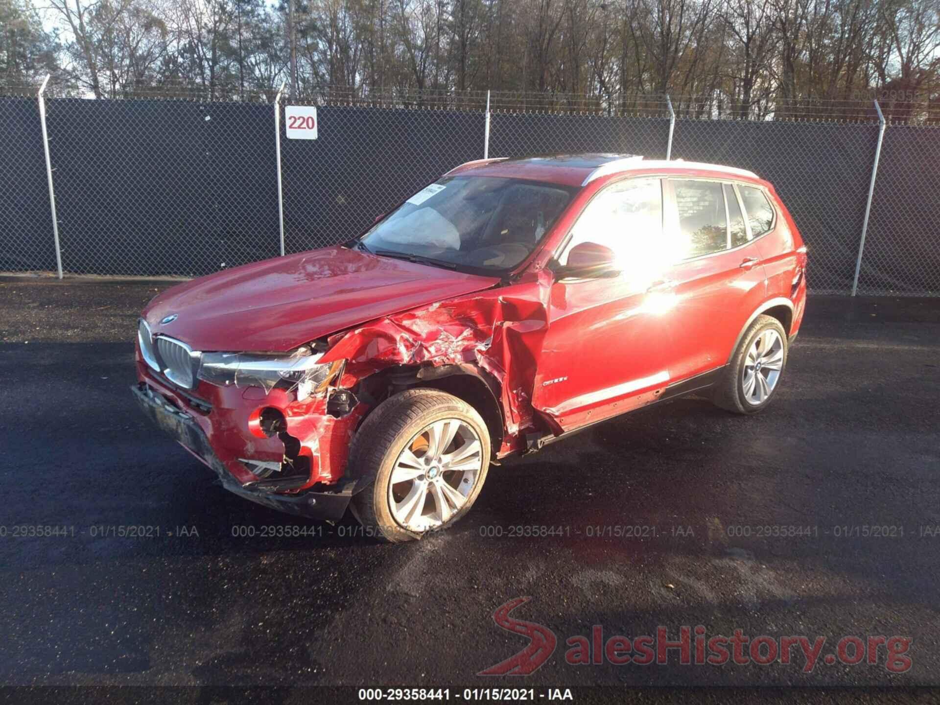 5UXWY3C51G0N88544 2016 BMW X3