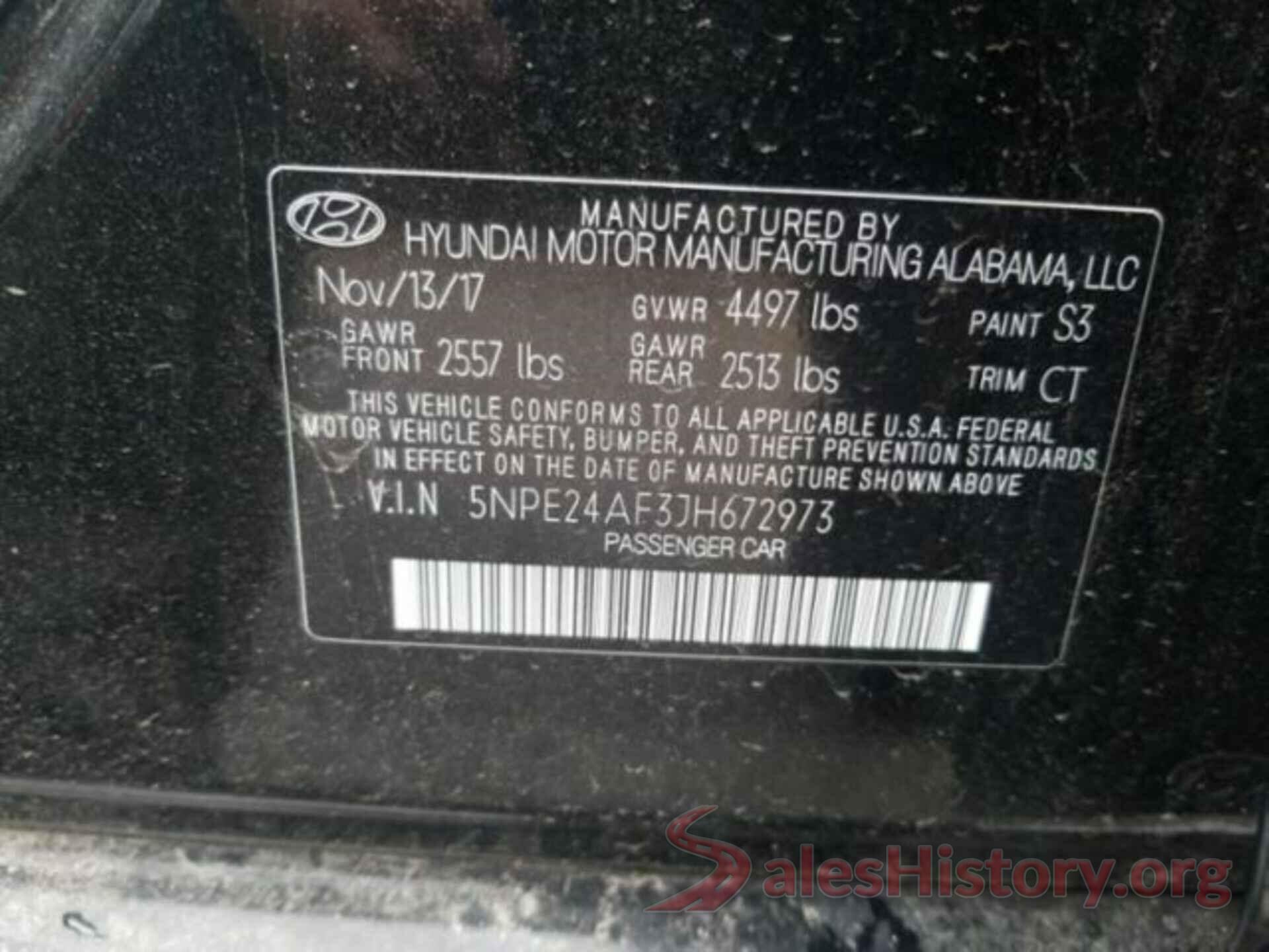 5NPE24AF3JH672973 2018 HYUNDAI SONATA