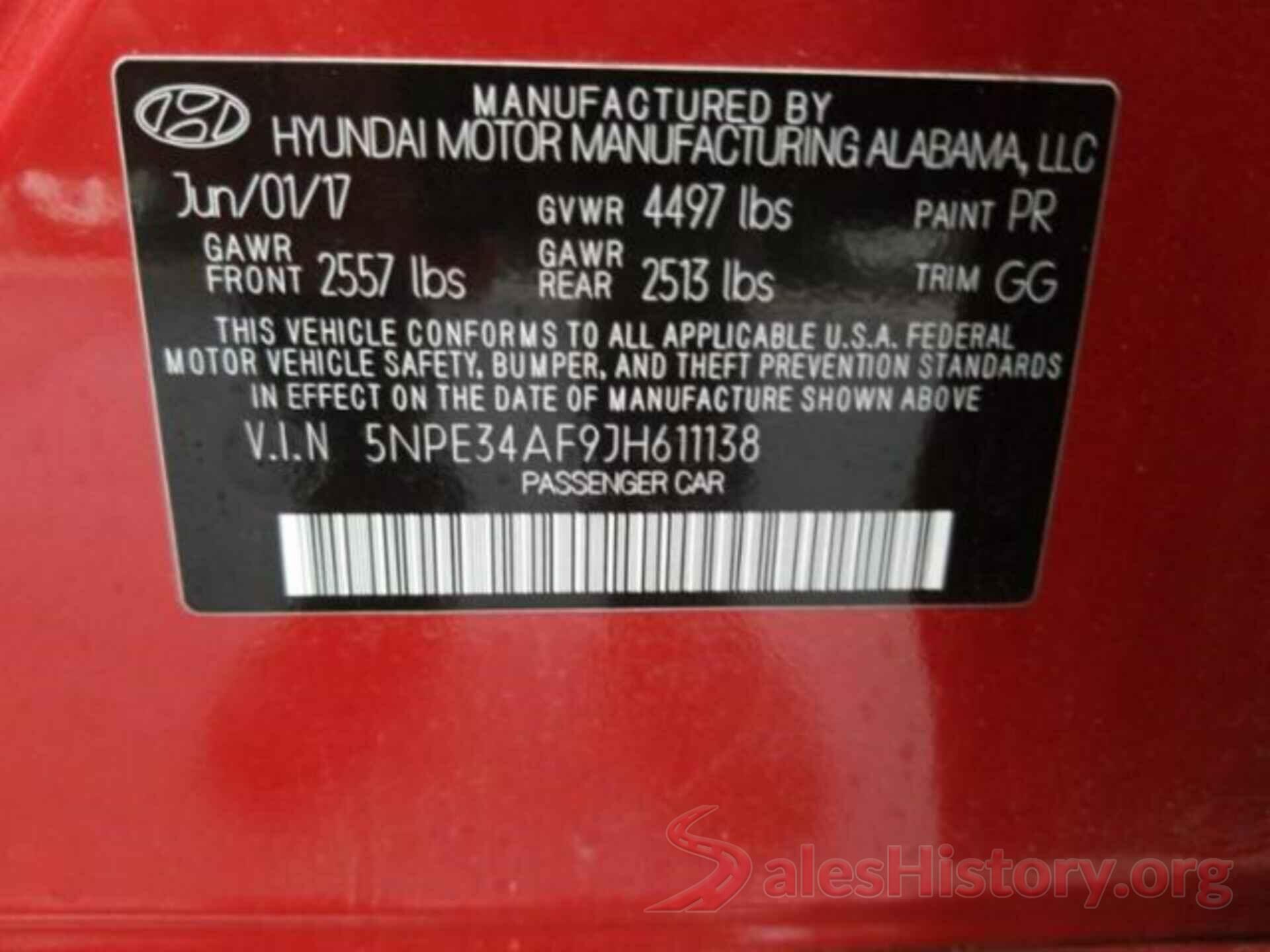 5NPE34AF9JH611138 2018 HYUNDAI SONATA