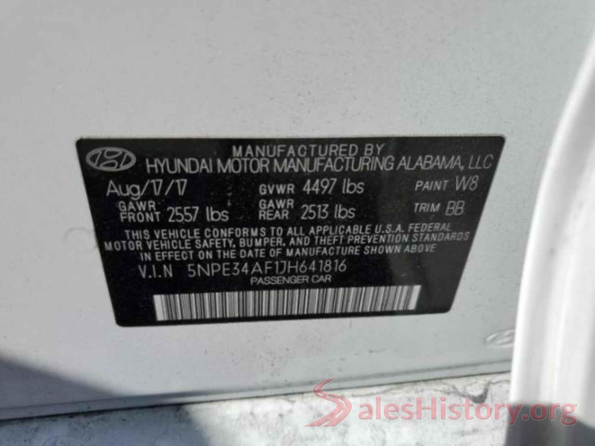 5NPE34AF1JH641816 2018 HYUNDAI SONATA